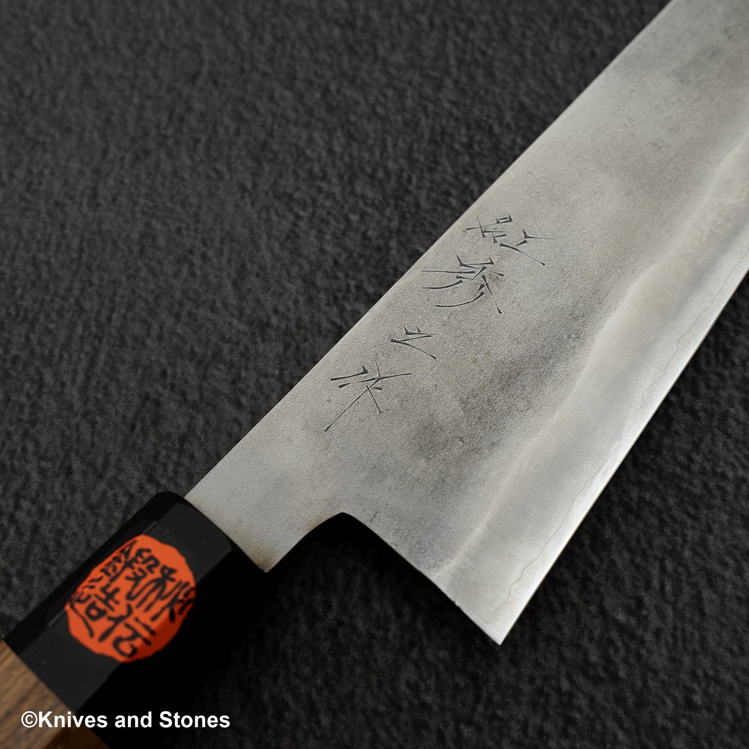 Tanaka Ginsan Nashiji Gyuto 240 柚木手柄