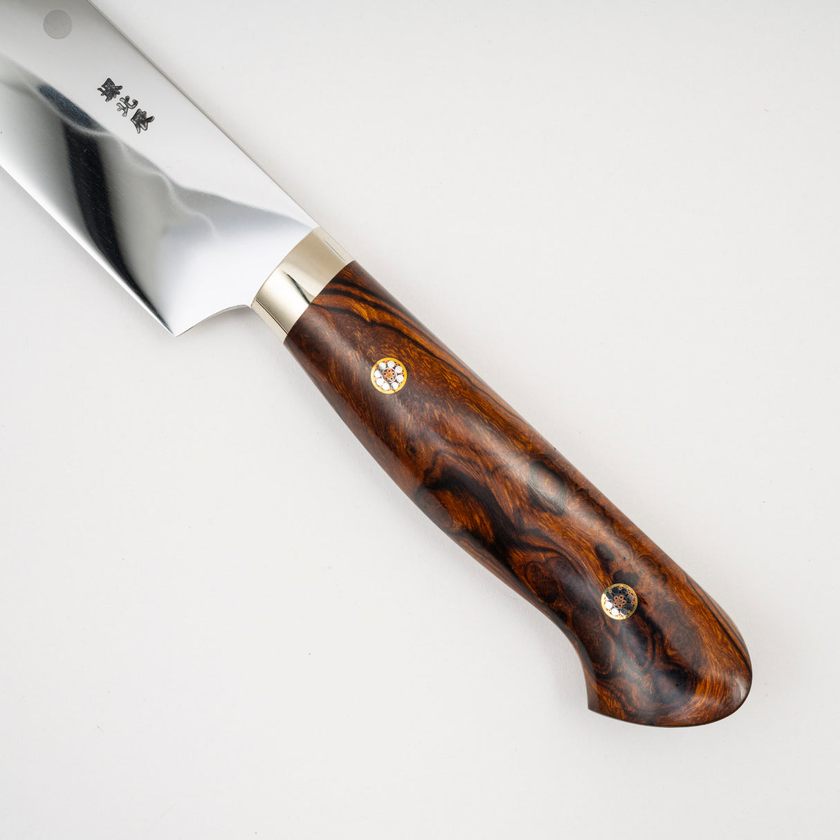 Yoshikazu Ikeda White 3 Honyaki Sakimaru Sujihiki 270mm Mt. Fuji Hamon Ironwood Handle SP2