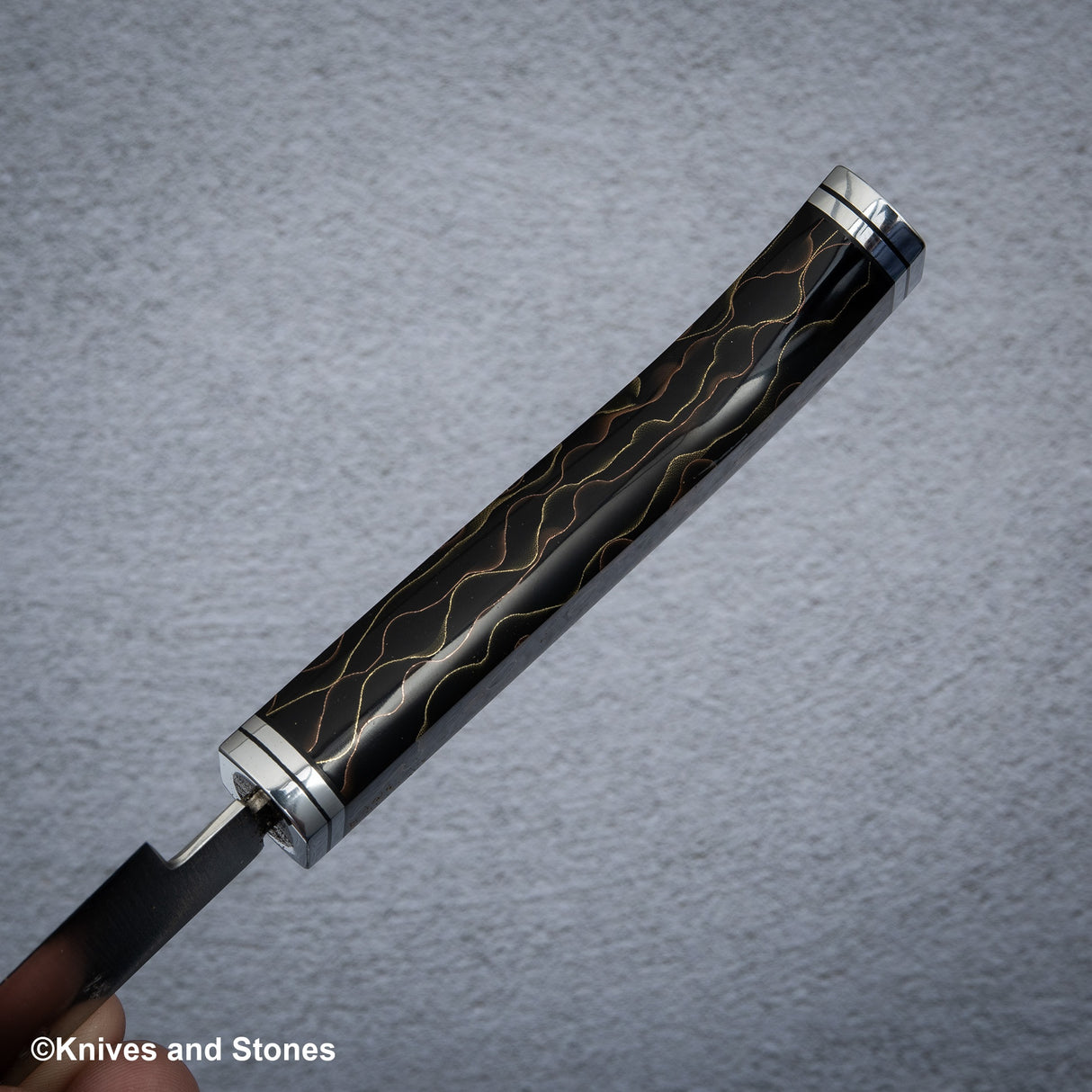 The Copper Mesh Nenox Style WA Handle for Petty / Paring