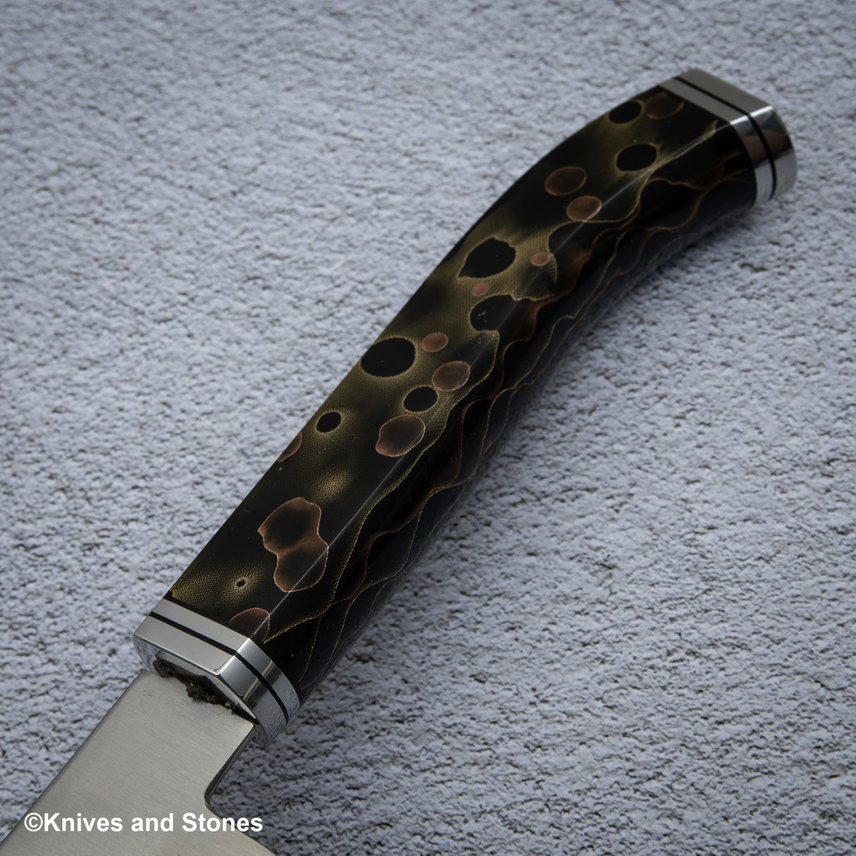 The Copper Mesh Nenox Style WA Handle for Petty / Paring