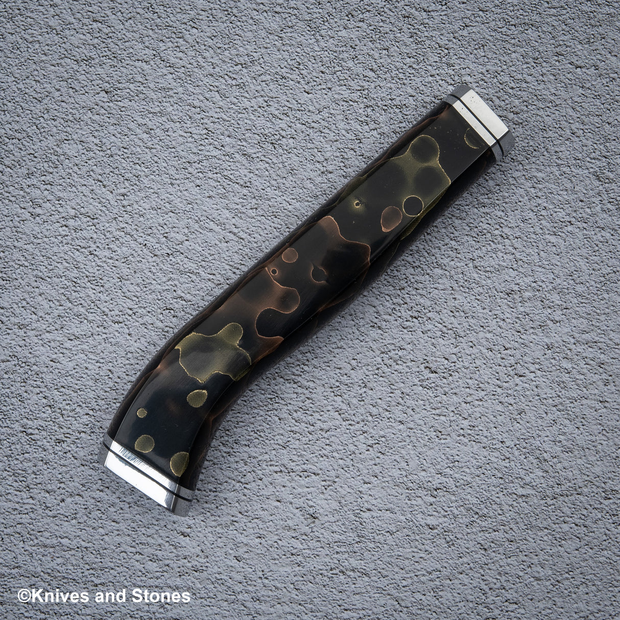 The Copper Mesh Nenox Style WA Handle for Santoku / Bunka / Nakiri