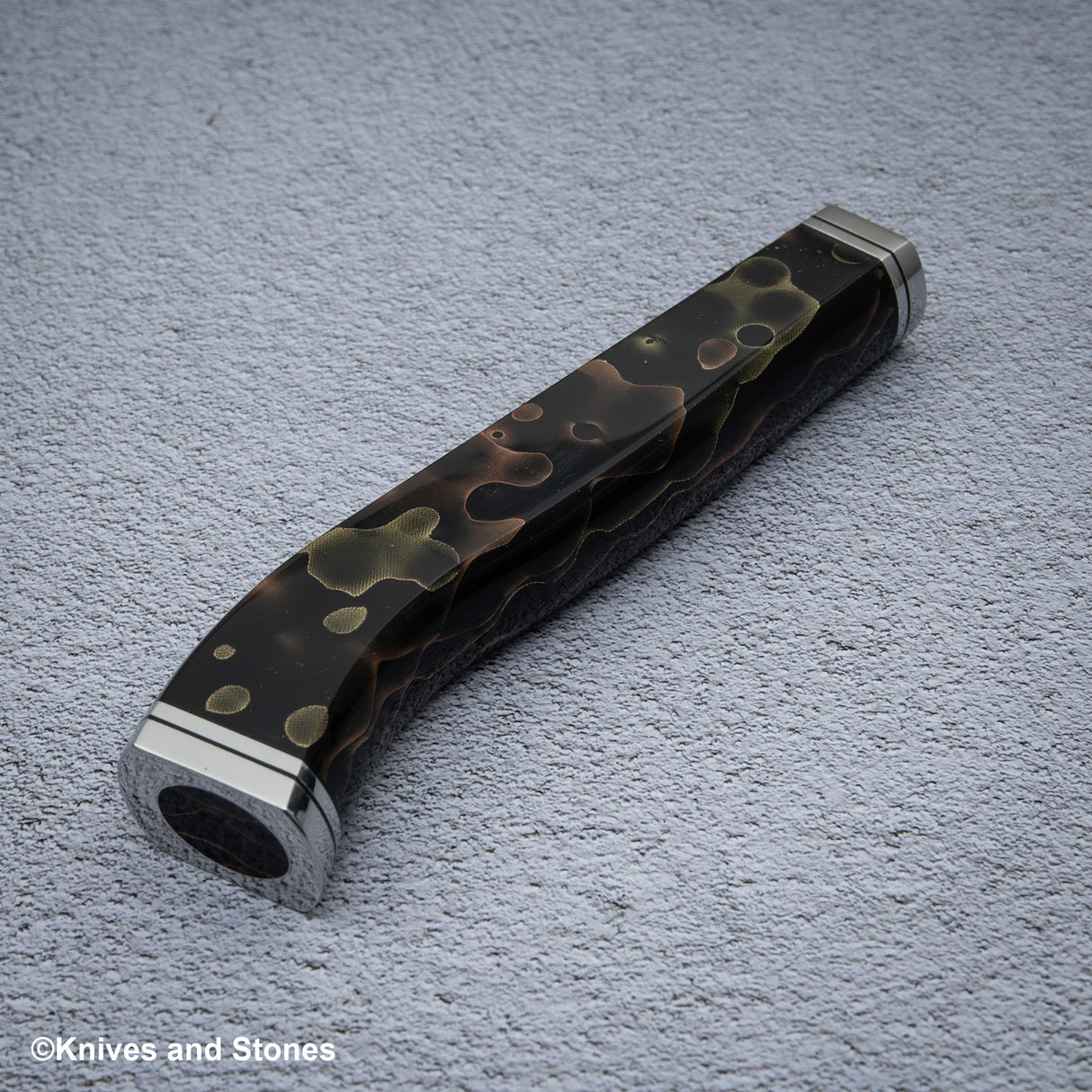 The Copper Mesh Nenox Style WA Handle for Santoku / Bunka / Nakiri