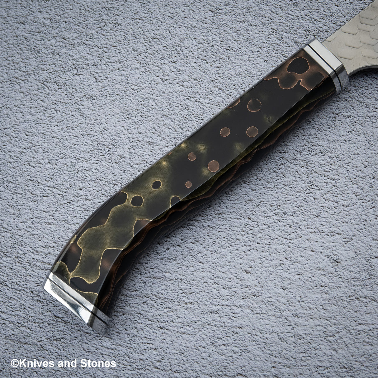 The Copper Mesh Nenox Style WA Handle for Gyuto / Yanagiba