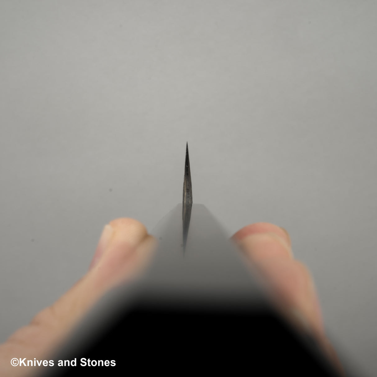 安立青紙超級槌目黑打小刀 120mm 不鏽鋼夾層