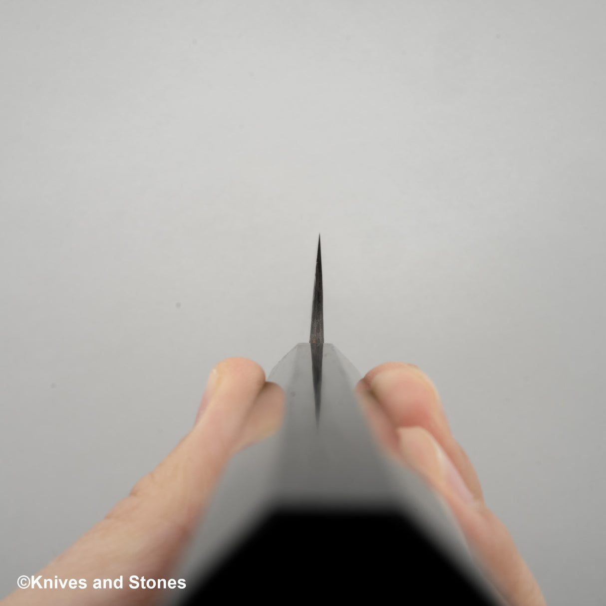 安立青紙超級槌目黑打小刀150mm不鏽鋼夾層