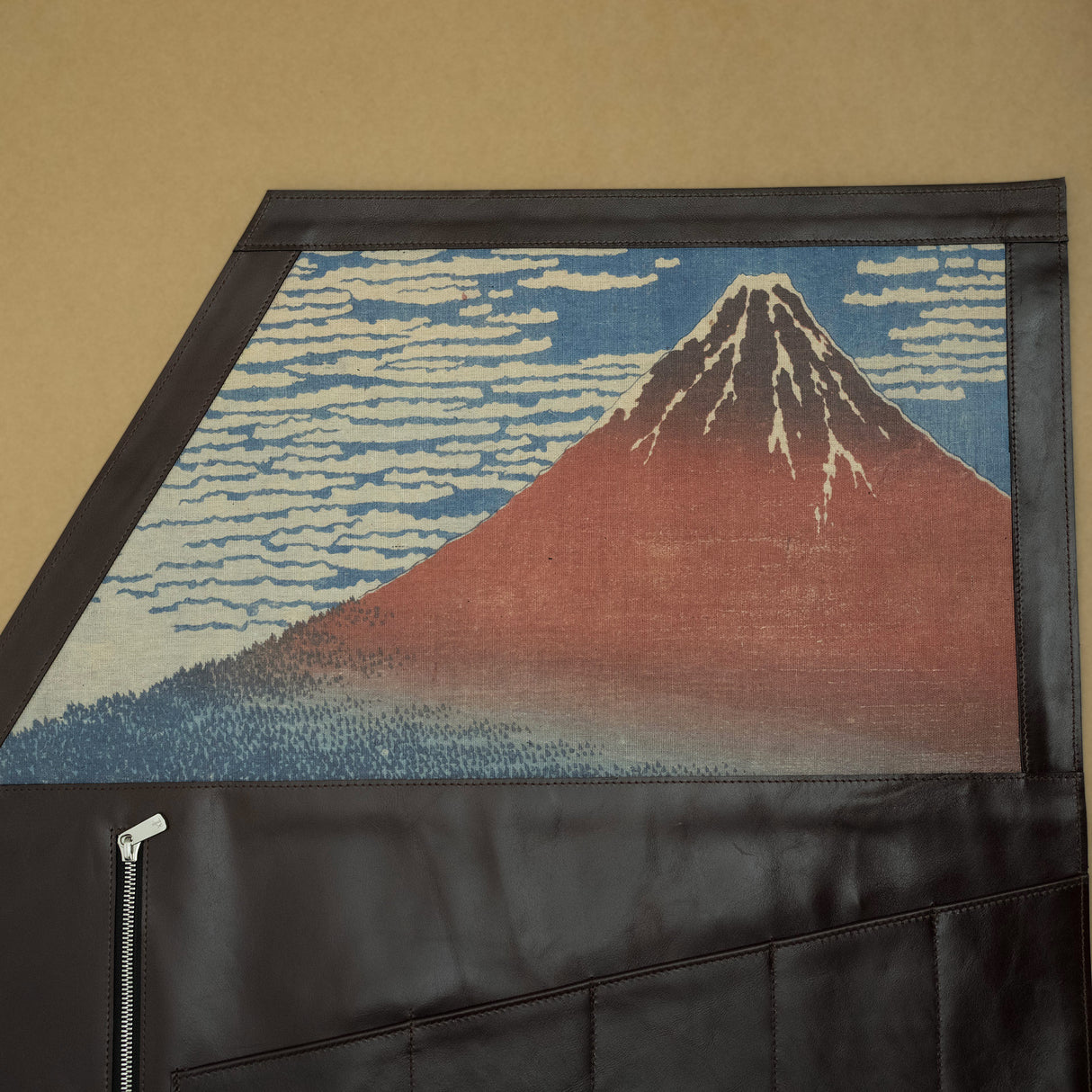 Leather Knife Roll Hokusai Theme 10 Slot by Jiu Studio