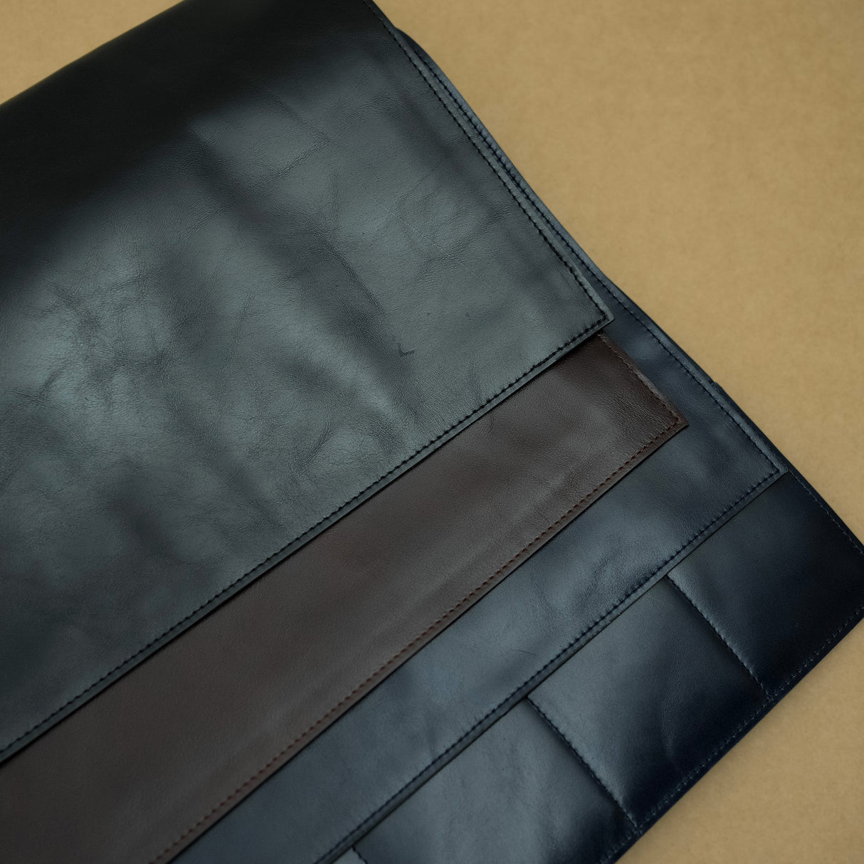 Leather Knife Roll Hokusai Theme 10 Slot by Jiu Studio