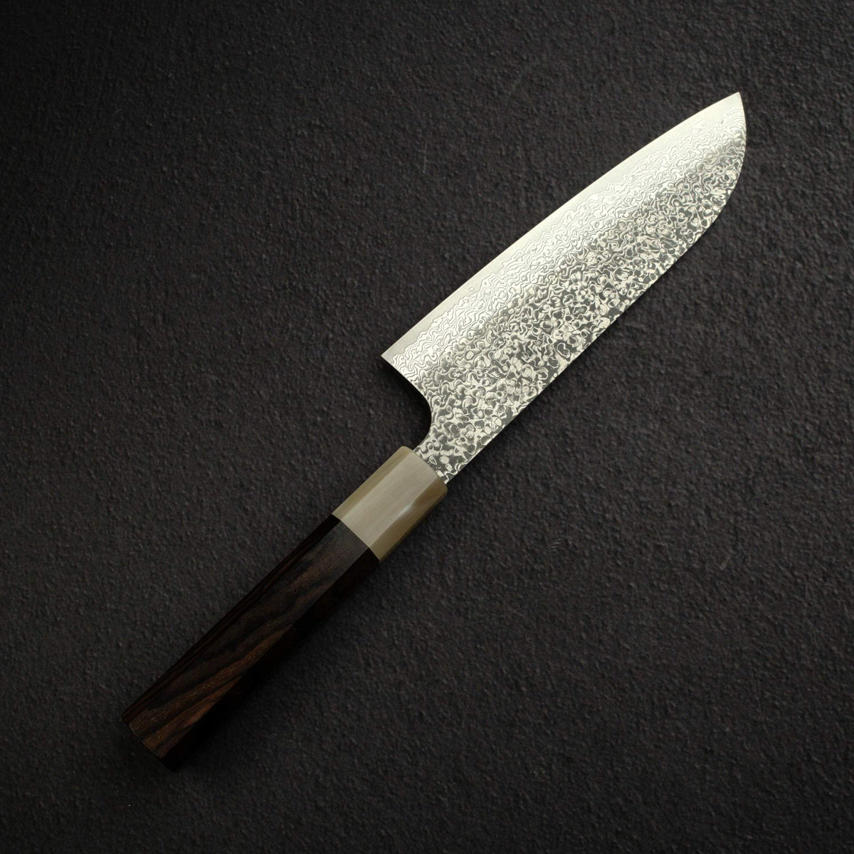 小林圭 SG2 大馬士革 三德刀 170mm,黑檀木柄 牛角柄環