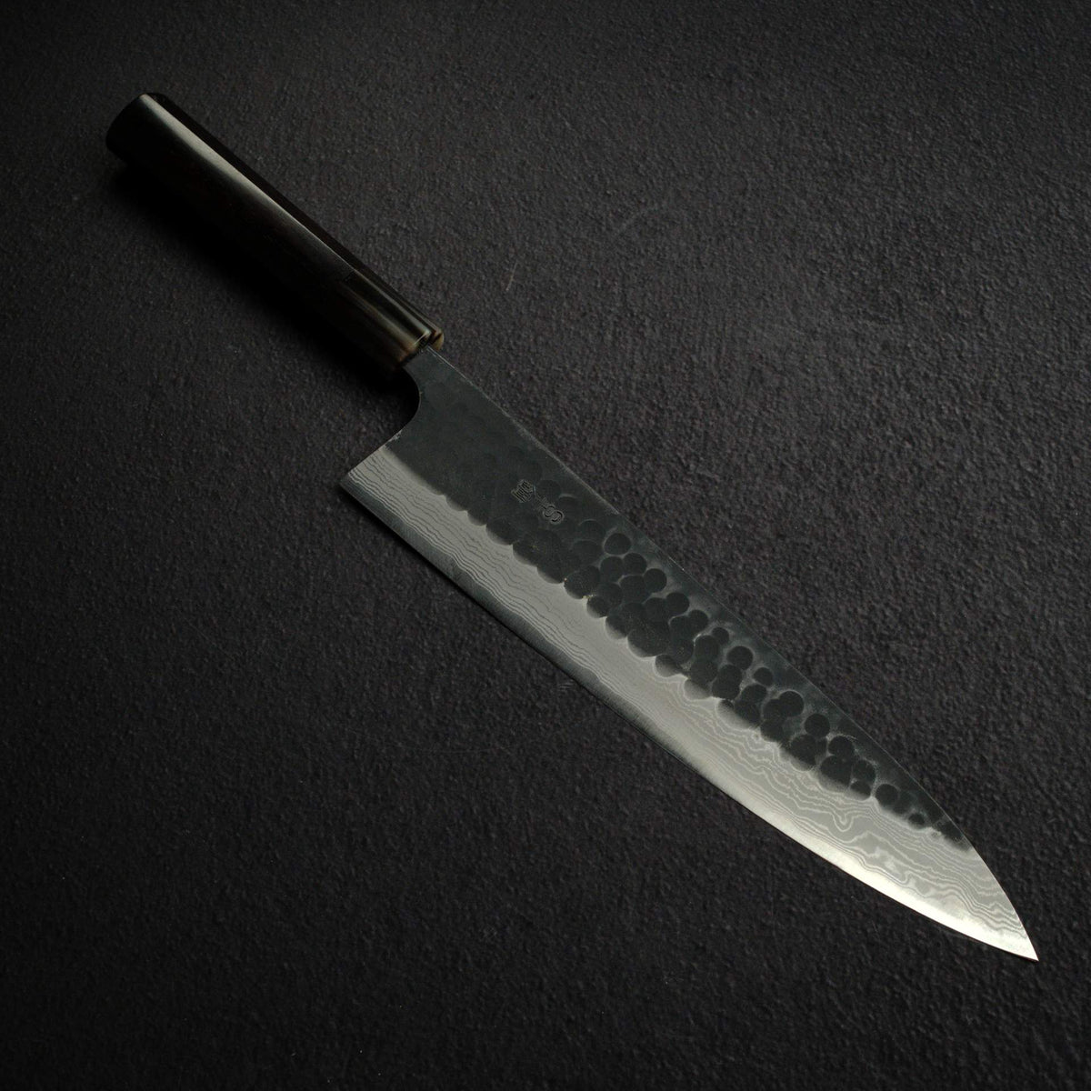 山本直 超級青鋼 黑打 大馬士革 牛刀 240mm