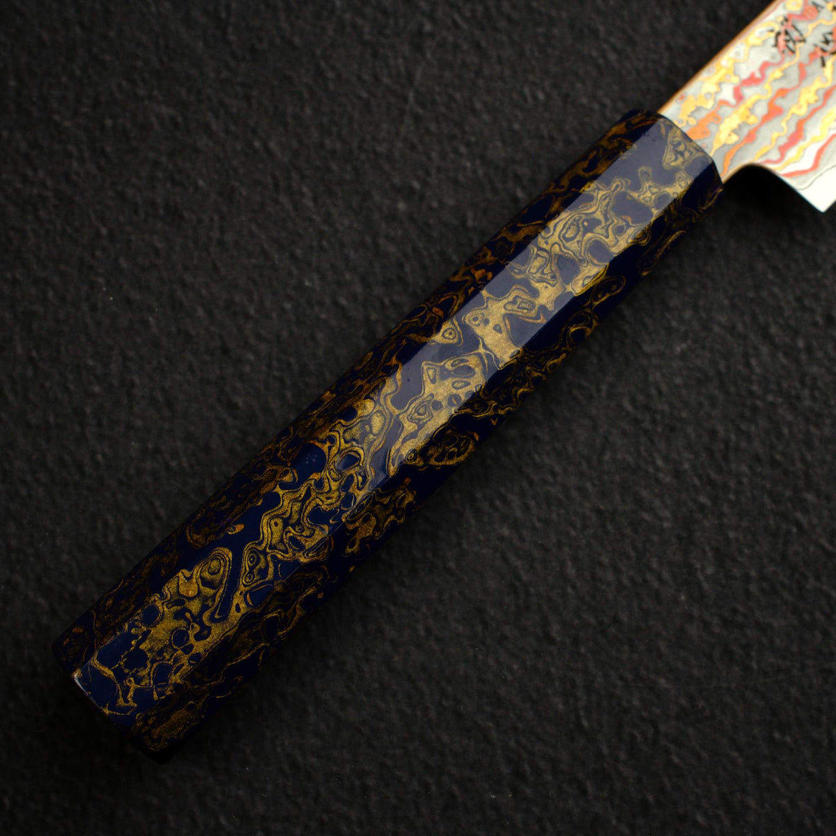 初心 孔雀 V-Toku-2 小刀 150mm 彩虹 大馬士革 紫色
