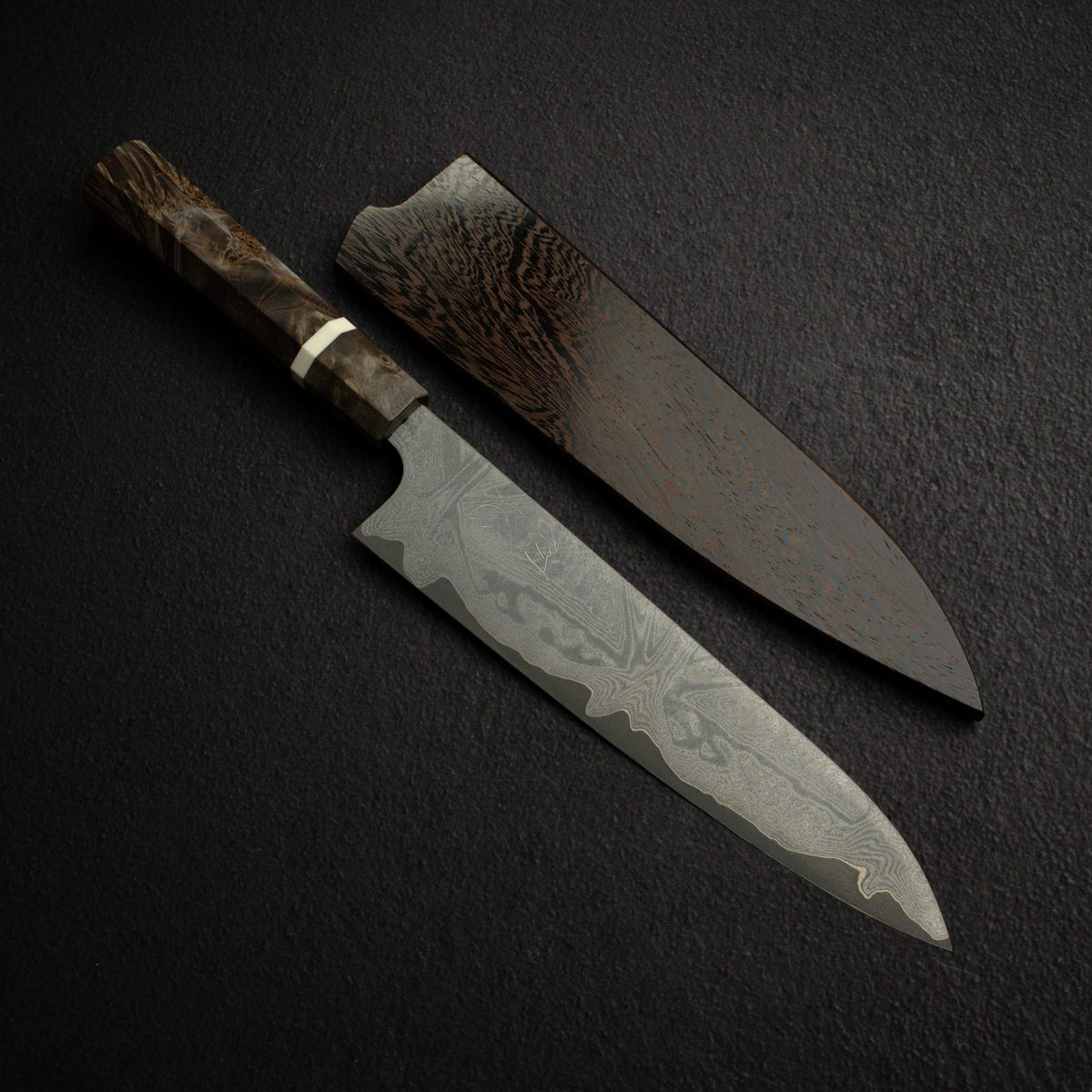 初心 x 二唐 VG XEOS 黑染 大馬士革 牛刀 240mm w/ 刀鞘