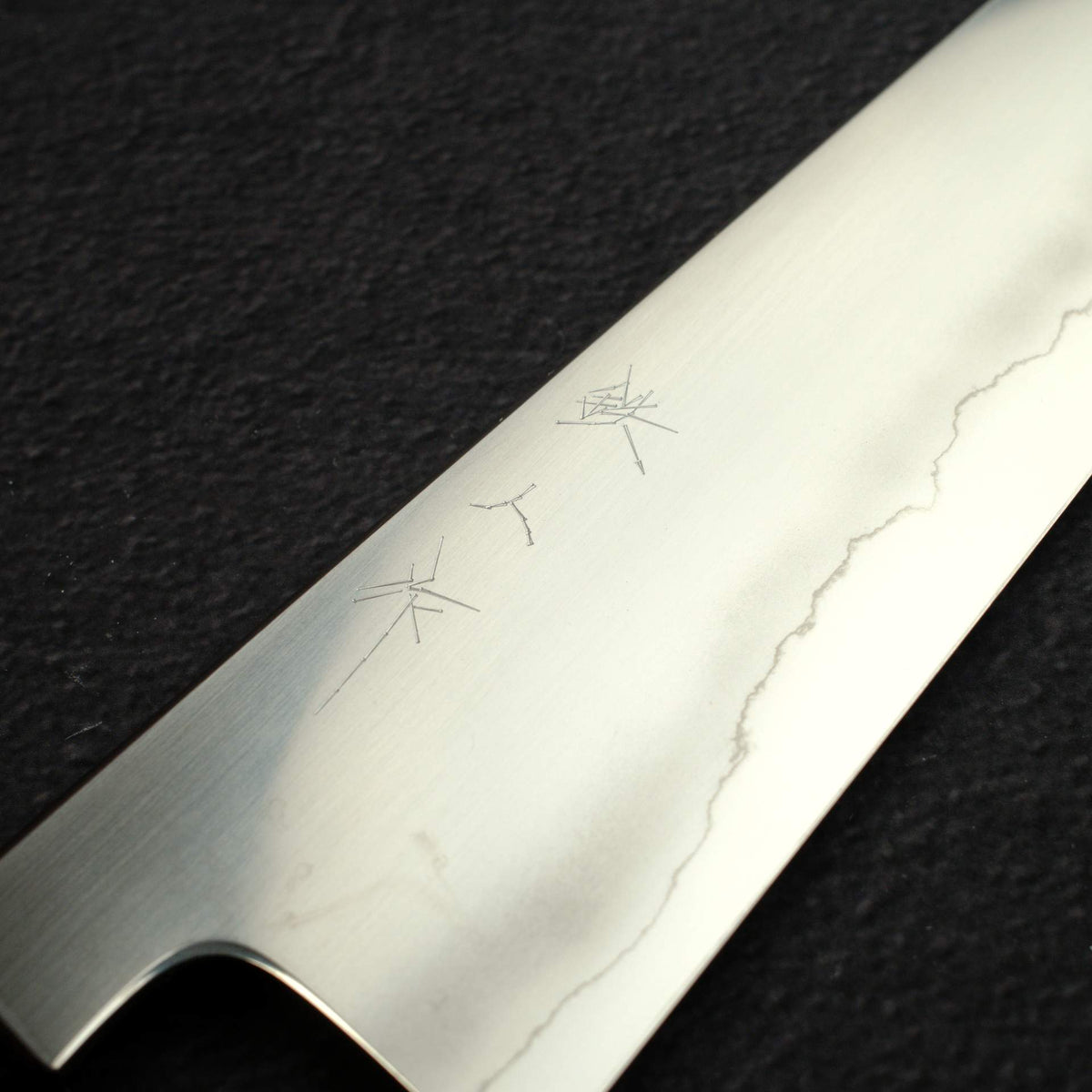 鐵人 銀三鋼 浮刃 切付 牛刀 240mm 黑檀木柄