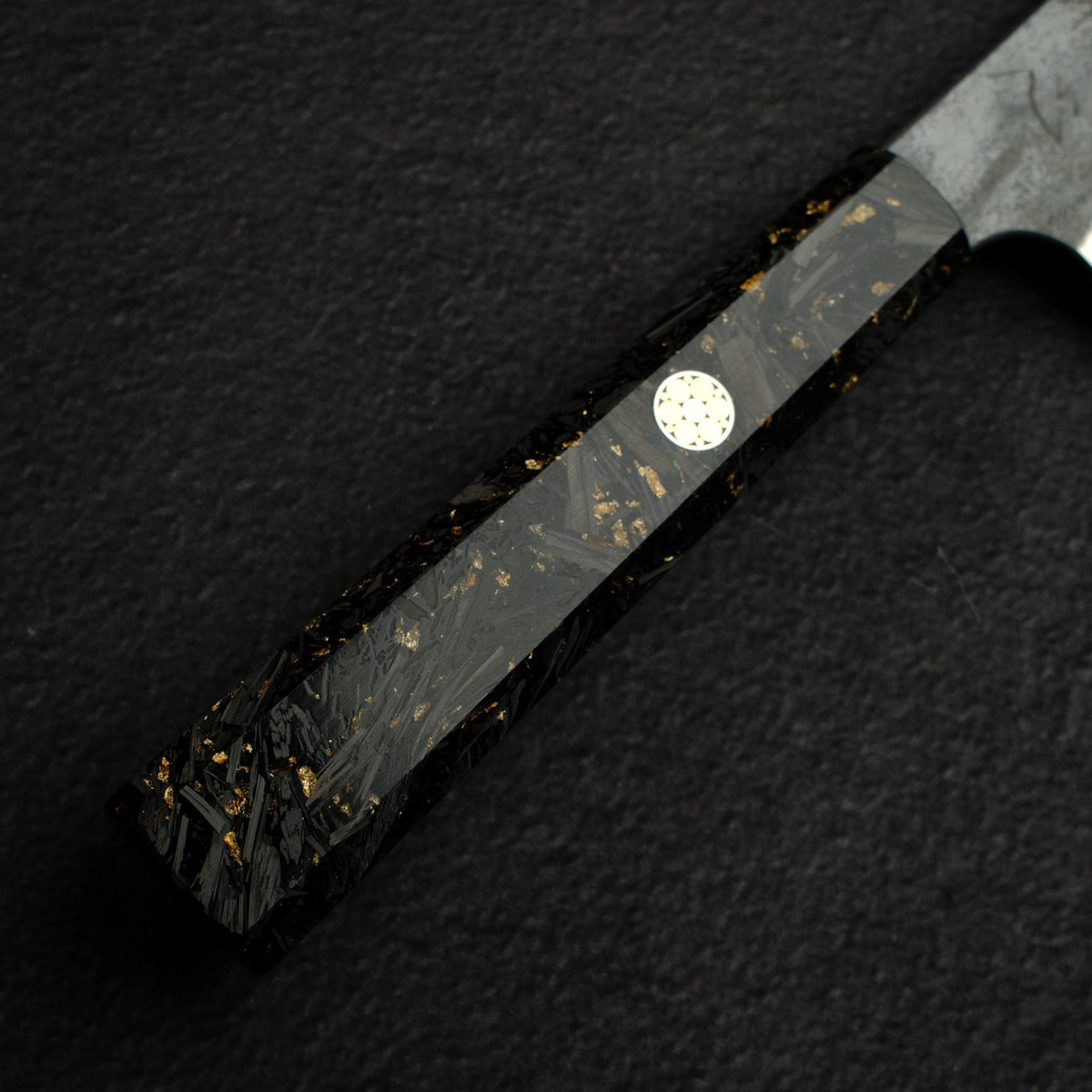 初心 x 二唐 銀三鋼 黑打 大馬士革 三德刀 170mm 碳纖維手柄