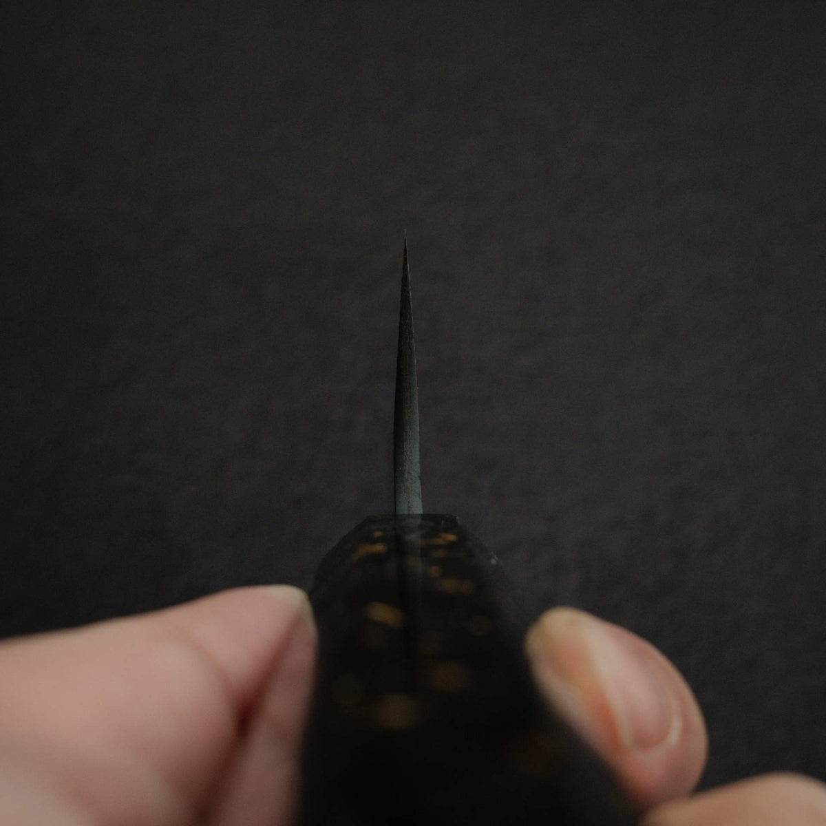 初心 x 二唐 銀三鋼 黑打 大馬士革 三德刀 170mm 碳纖維手柄