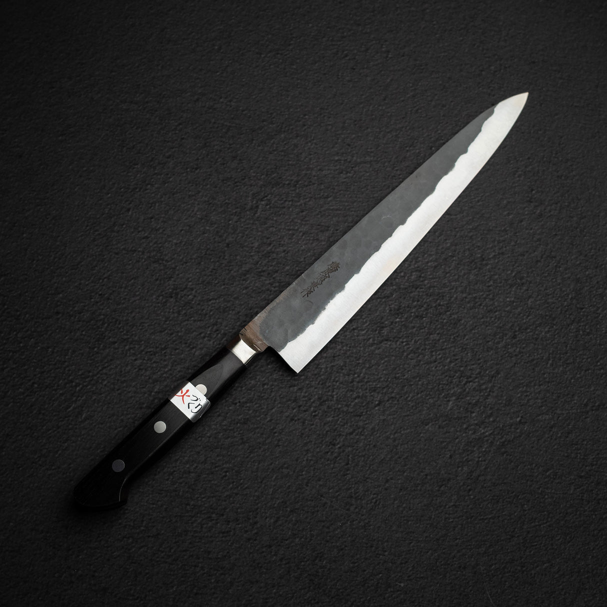 Teruyasu Fujiwara Denka 柳刃 240mm 青紙 Super 黑打