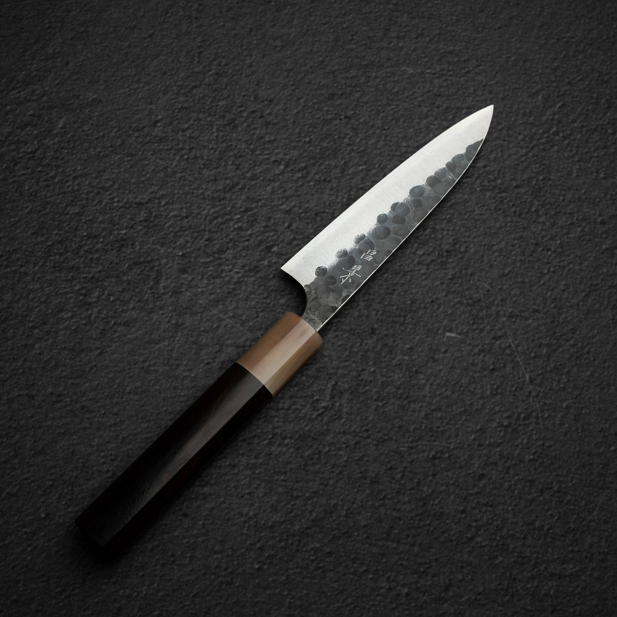 昌景小石 AS Petty 120mm,青紙超級黑打槌目 K&S 心形鐵木手柄