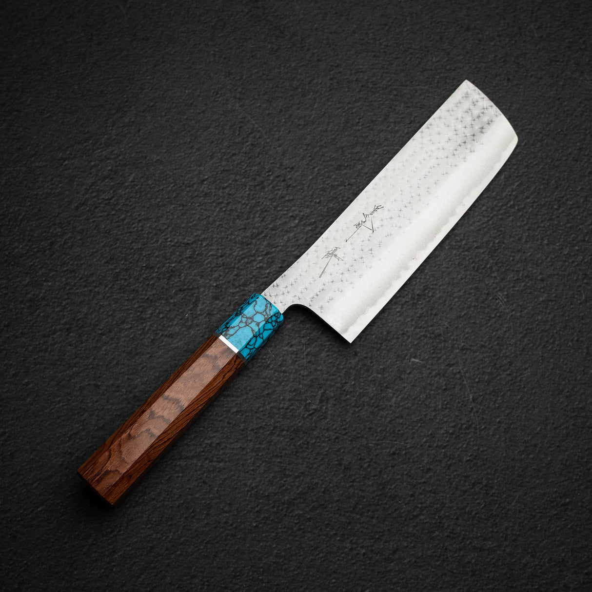 Kurosaki Kokusen Ei AS Nakiri 170mm - Turquoise Ferrule