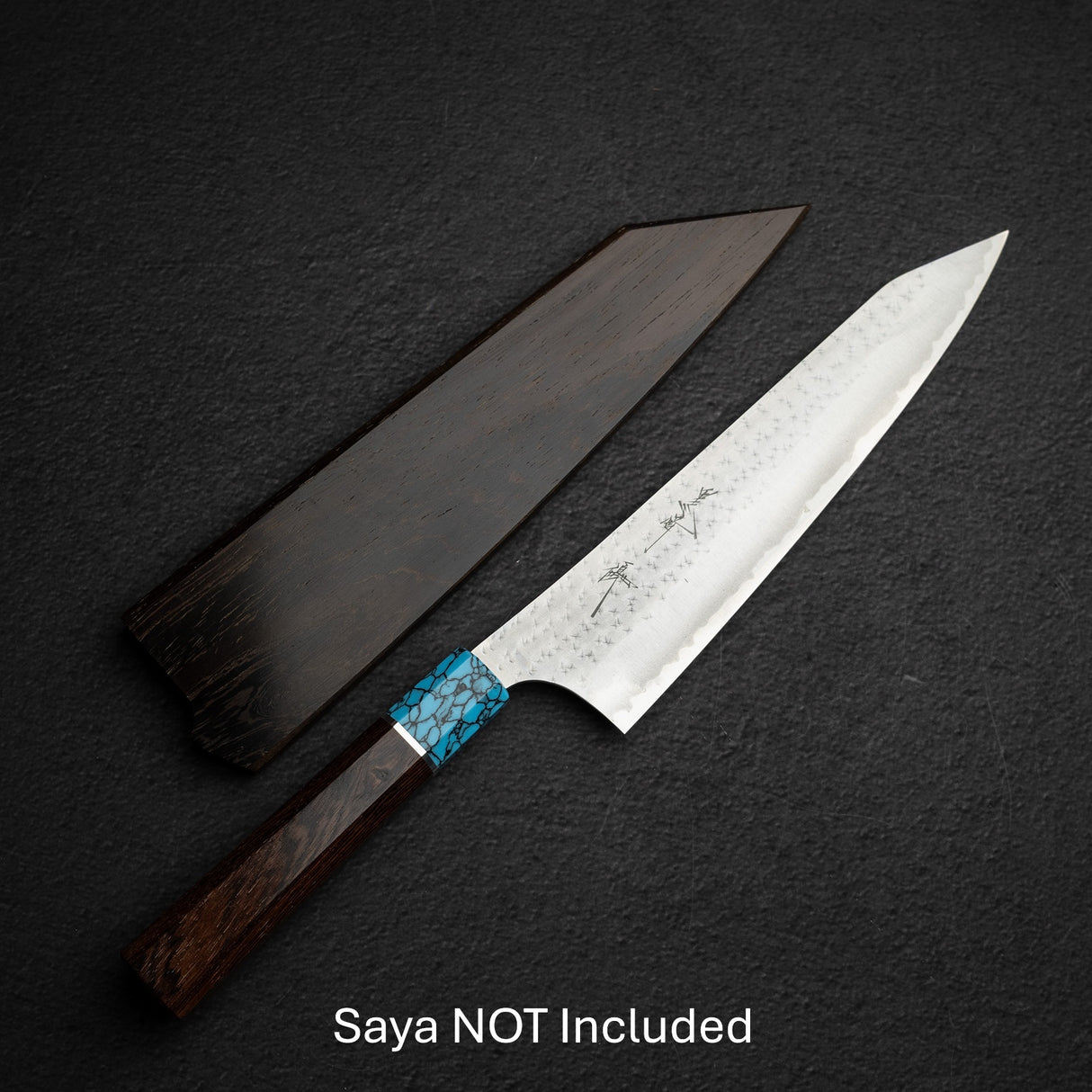 Kurosaki Kokusen Ei AS K tip Gyuto 210mm - Turquoise Ferrule