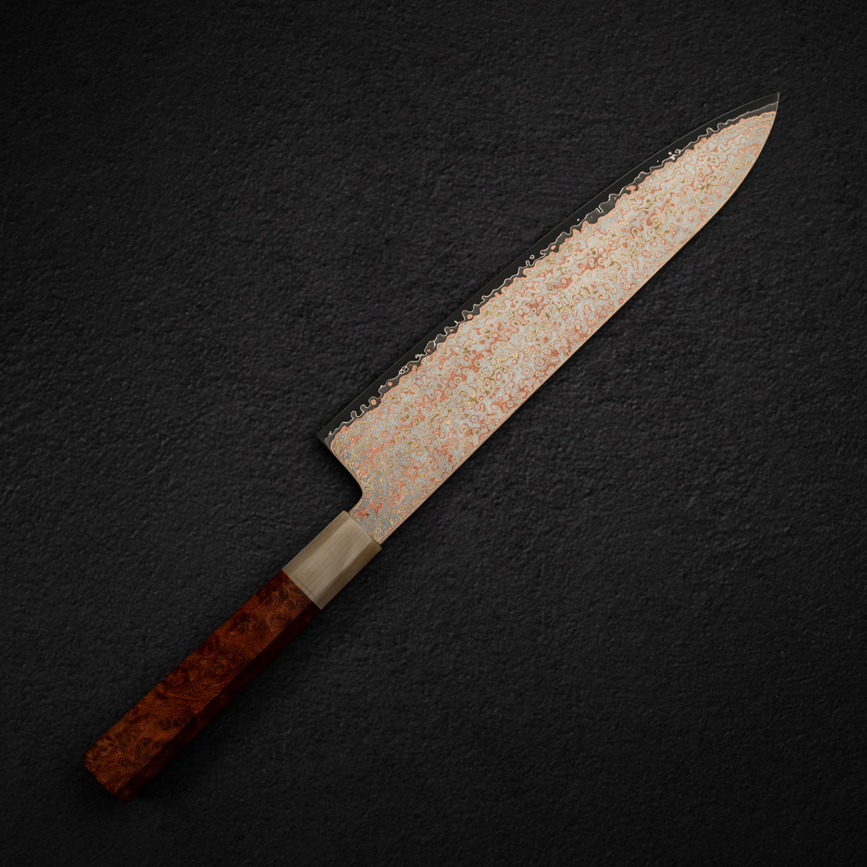 初心 Hinotori V-Toku 2 牛刀 240mm 彩虹大馬士革紋