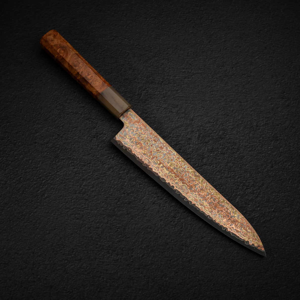Hatsukokoro Hinotori V-Toku 2 Gyuto 210mm Rainbow Damascus Finish