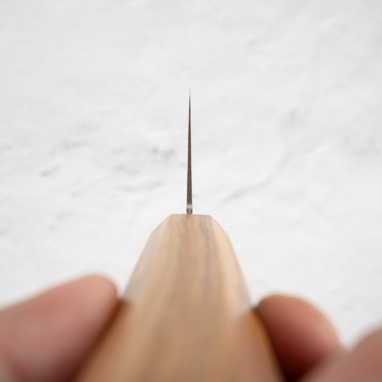 Hatsukokoro Ryuhyo SG2 Damascus Santoku 180mm Saya Included, Olivewood Handle