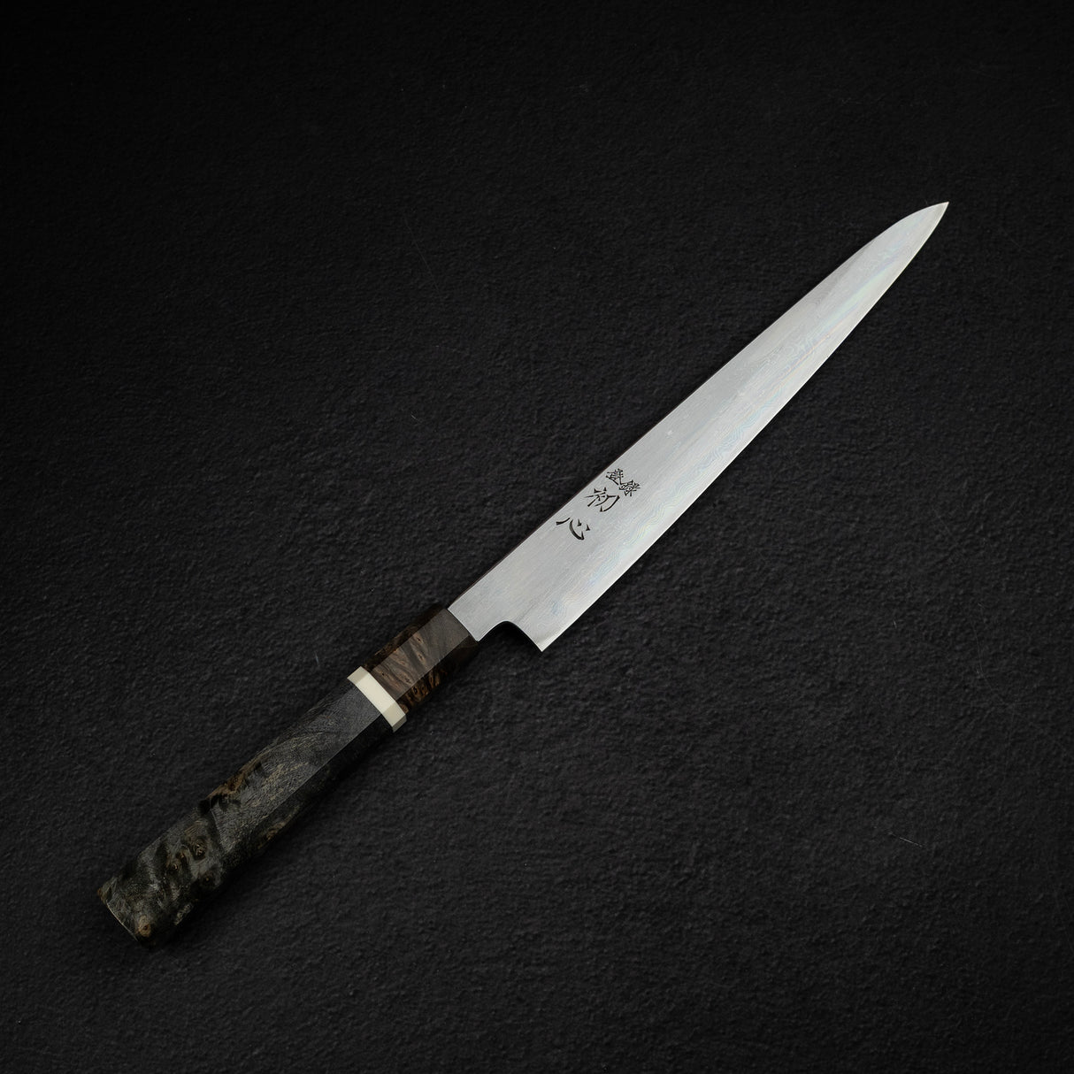 初心 x 中川悟志 Blue 1 大馬士革筋引 240mm