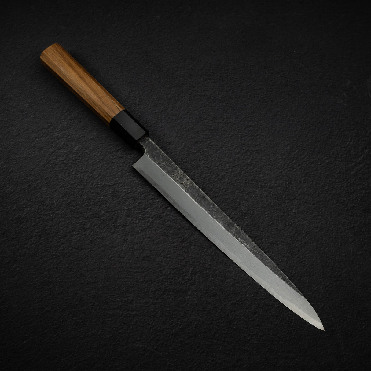 初心 x 直人作 白鷺 Blue 2 黑打柳刃 240mm