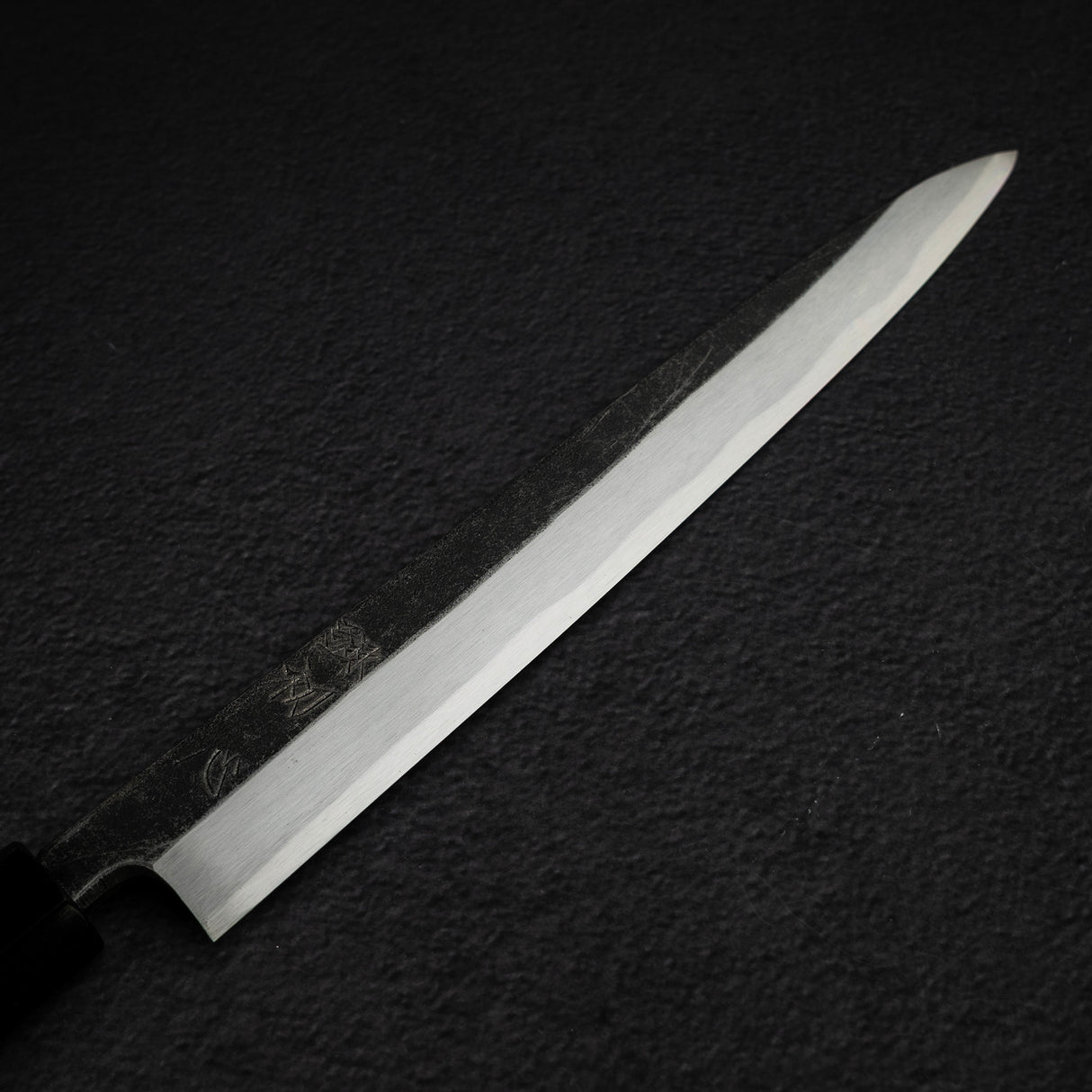 初心 x 直人作 白鷺 Blue 2 黑打柳刃 240mm