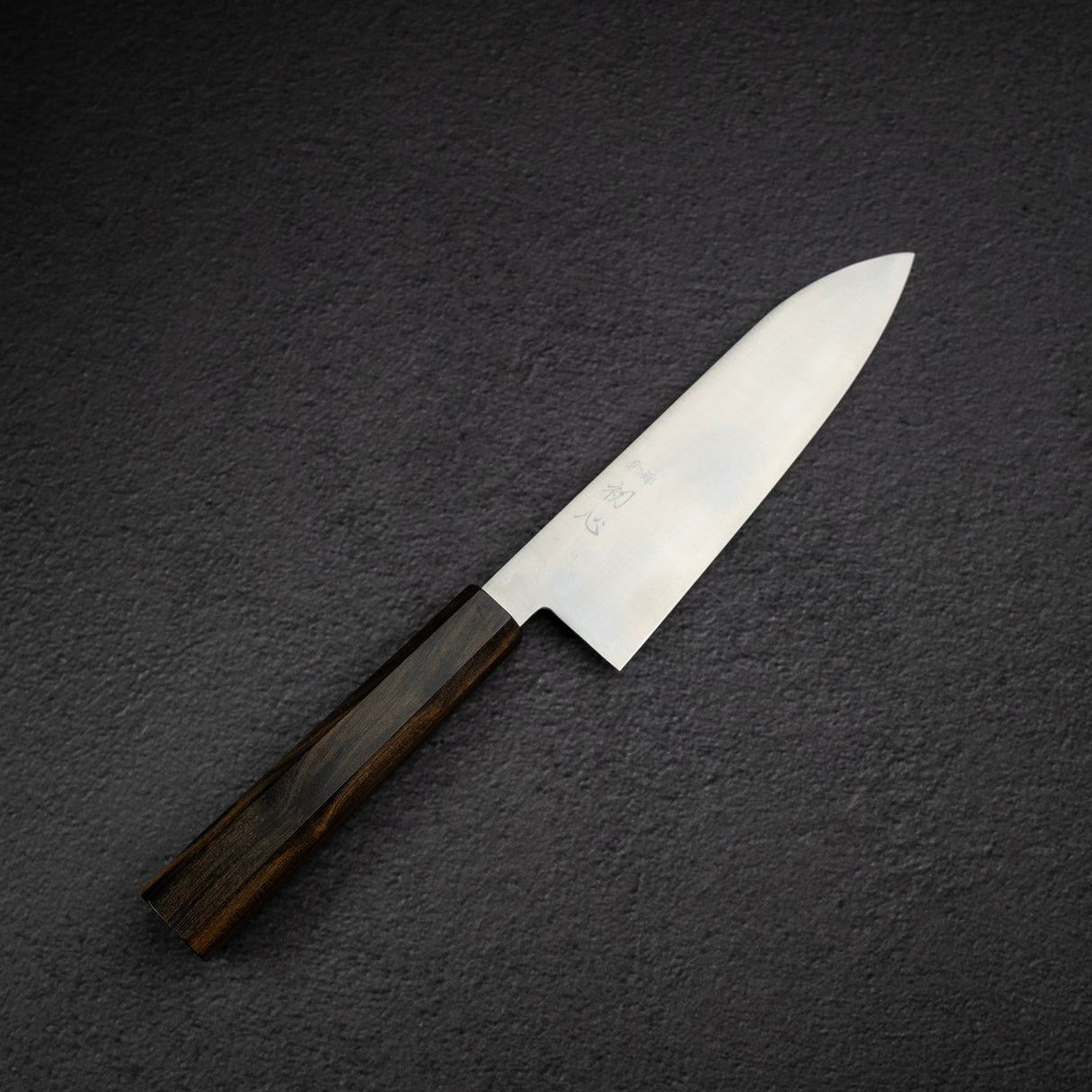Hatsukokoro Hayabusa Ginsan Santoku 180mm Black Chacate