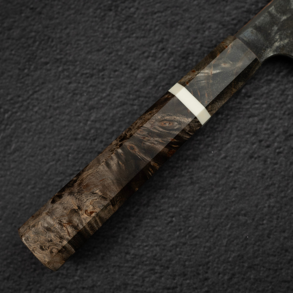 初心 x 二唐 Yorokobi SLD鋼 銅 大馬士革 切付 牛刀 210mm 樺木 柄