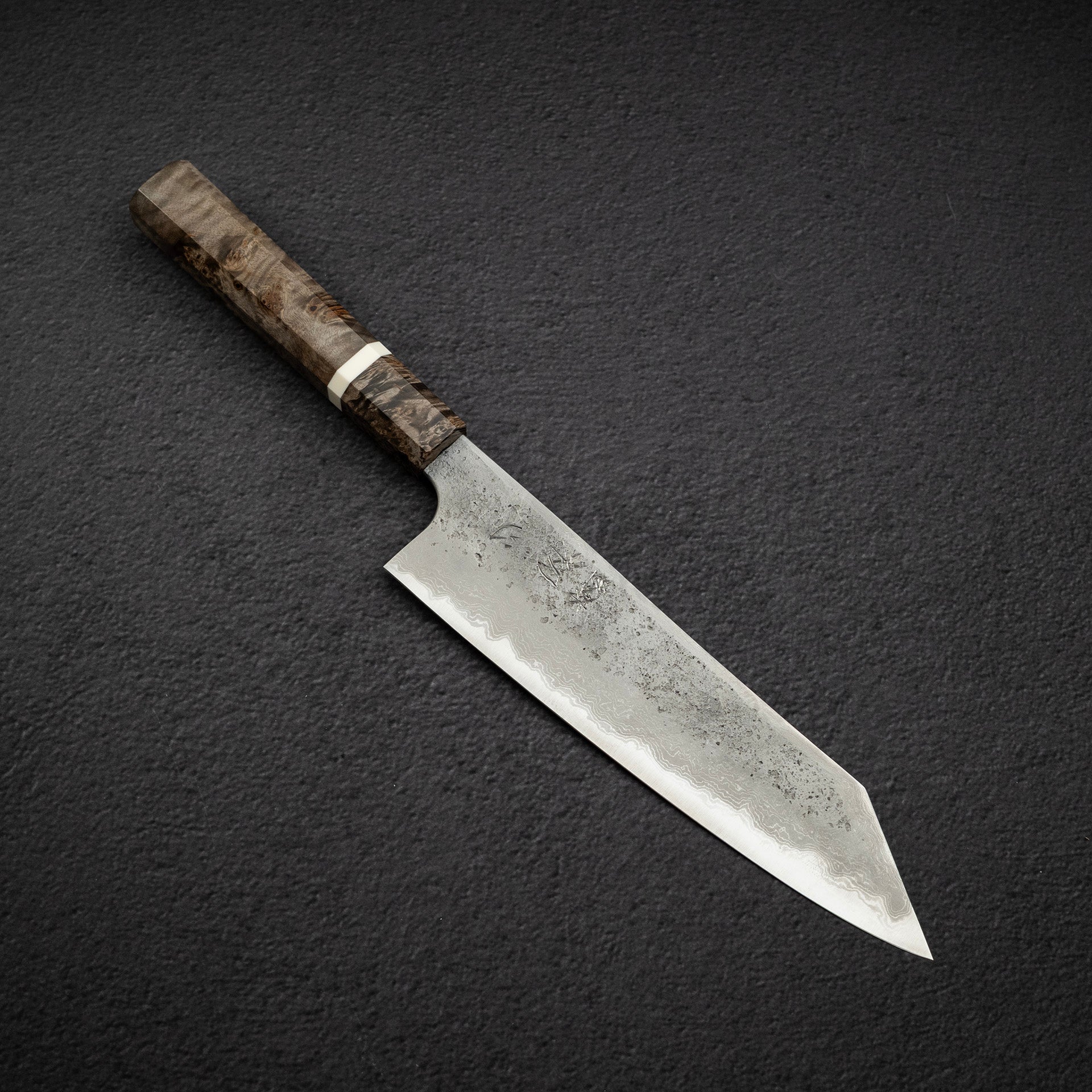 二唐x 初心流水青鋼二號大馬士革梨地切付牛刀210mm – Knives and Stones