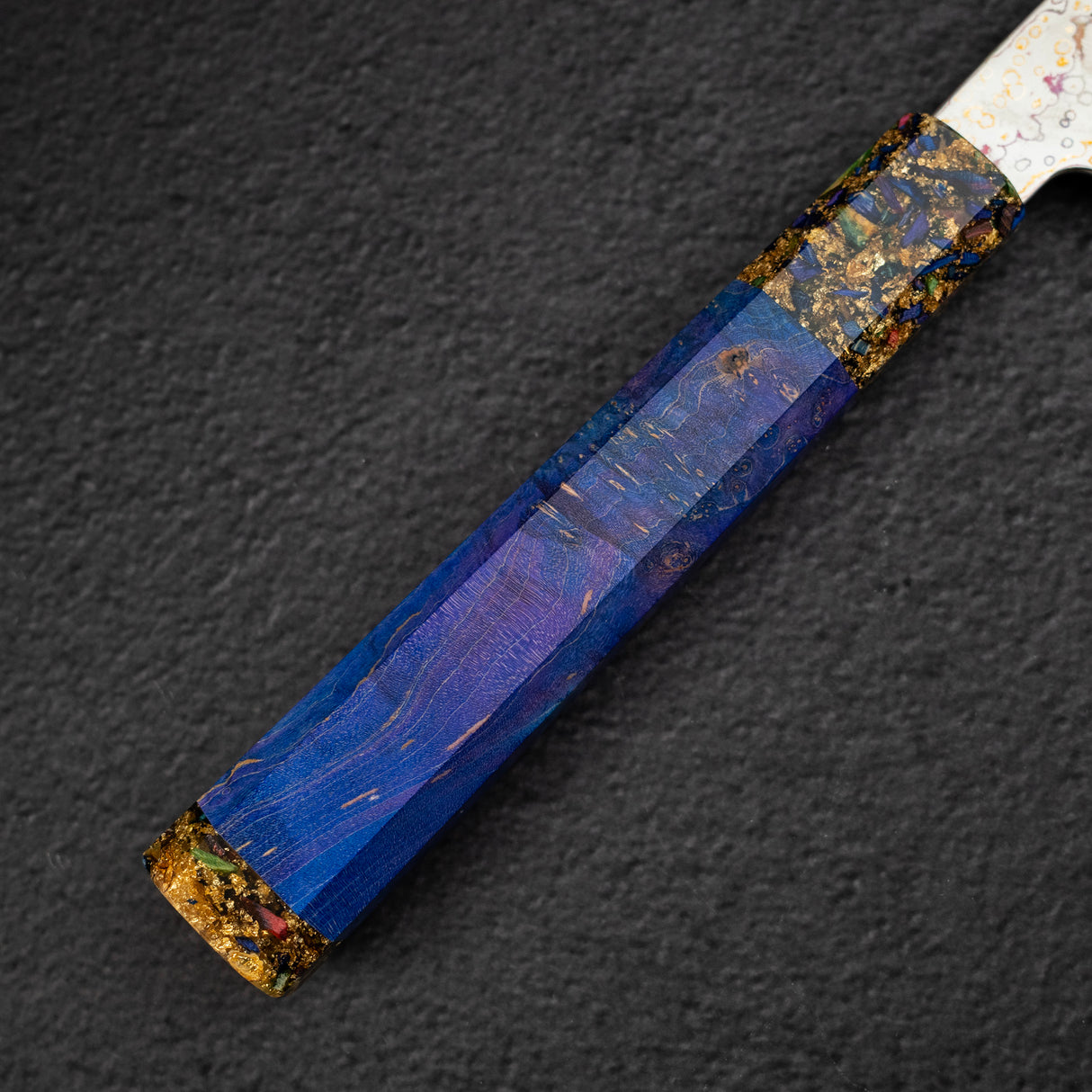 初心孔雀 V-Toku-2 牛刀 210mm 彩虹大馬士革紋 紫色