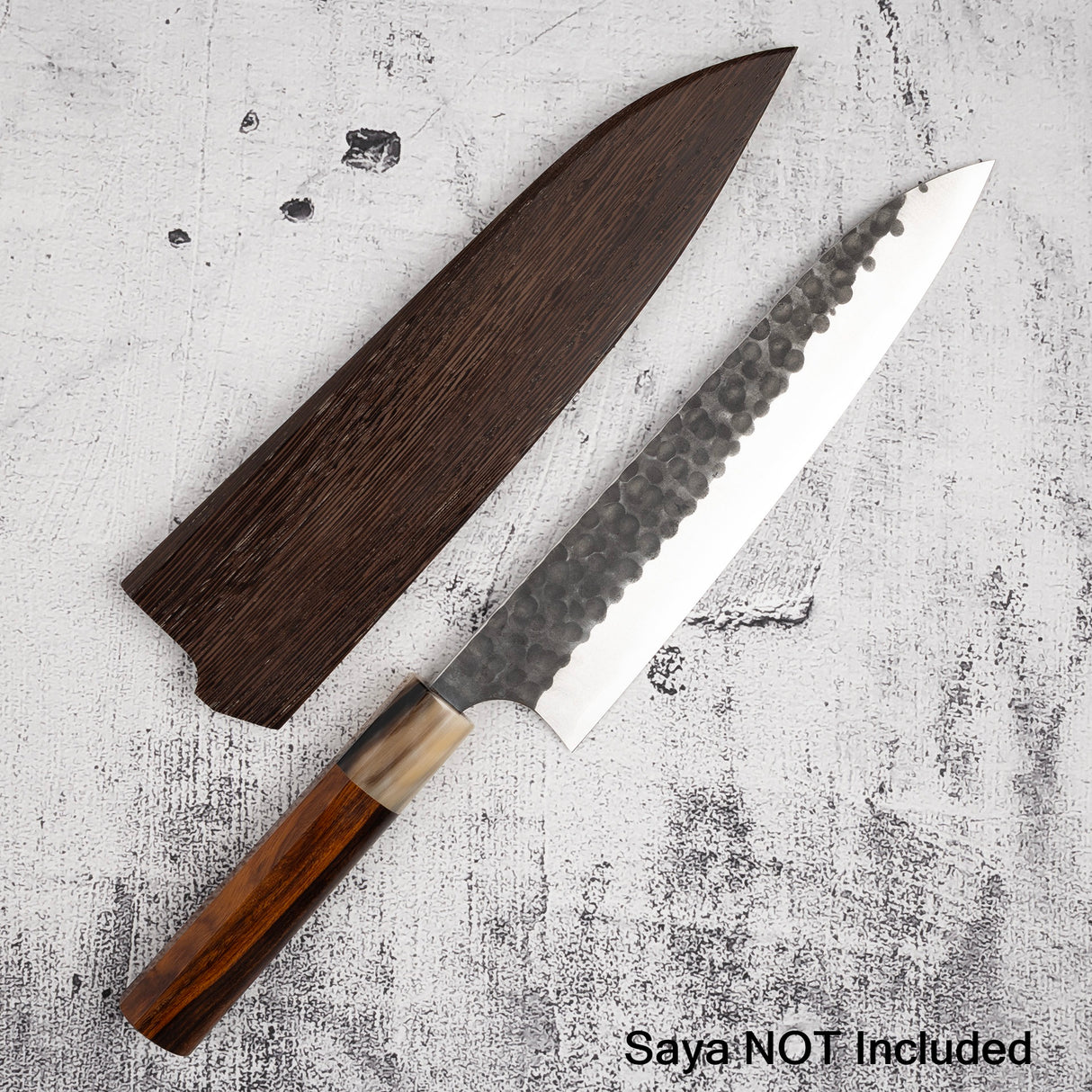 昌景小石 AS 牛刀 210mm 青鋼超級 黑打槌目 K&S 愛心型鐵木手柄