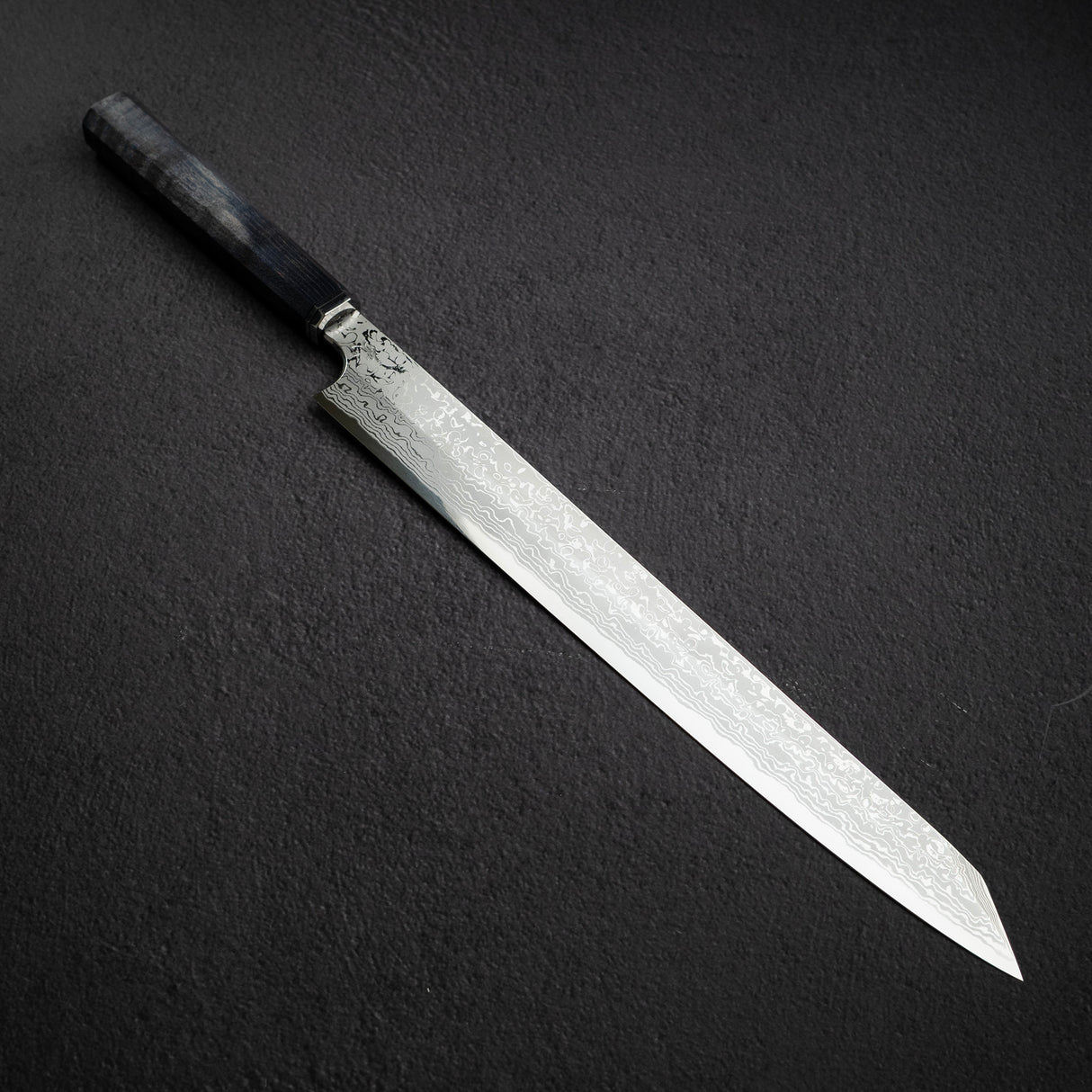 Hatsukokoro x Yoshihiro Yauji Blue 2 Damascus K-tip Yanagiba 330mm Old Stock