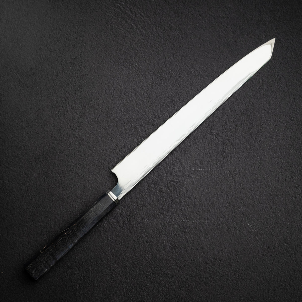 Hatsukokoro x Yoshihiro Yauji Blue 2 Damascus K-tip Yanagiba 330mm Old Stock