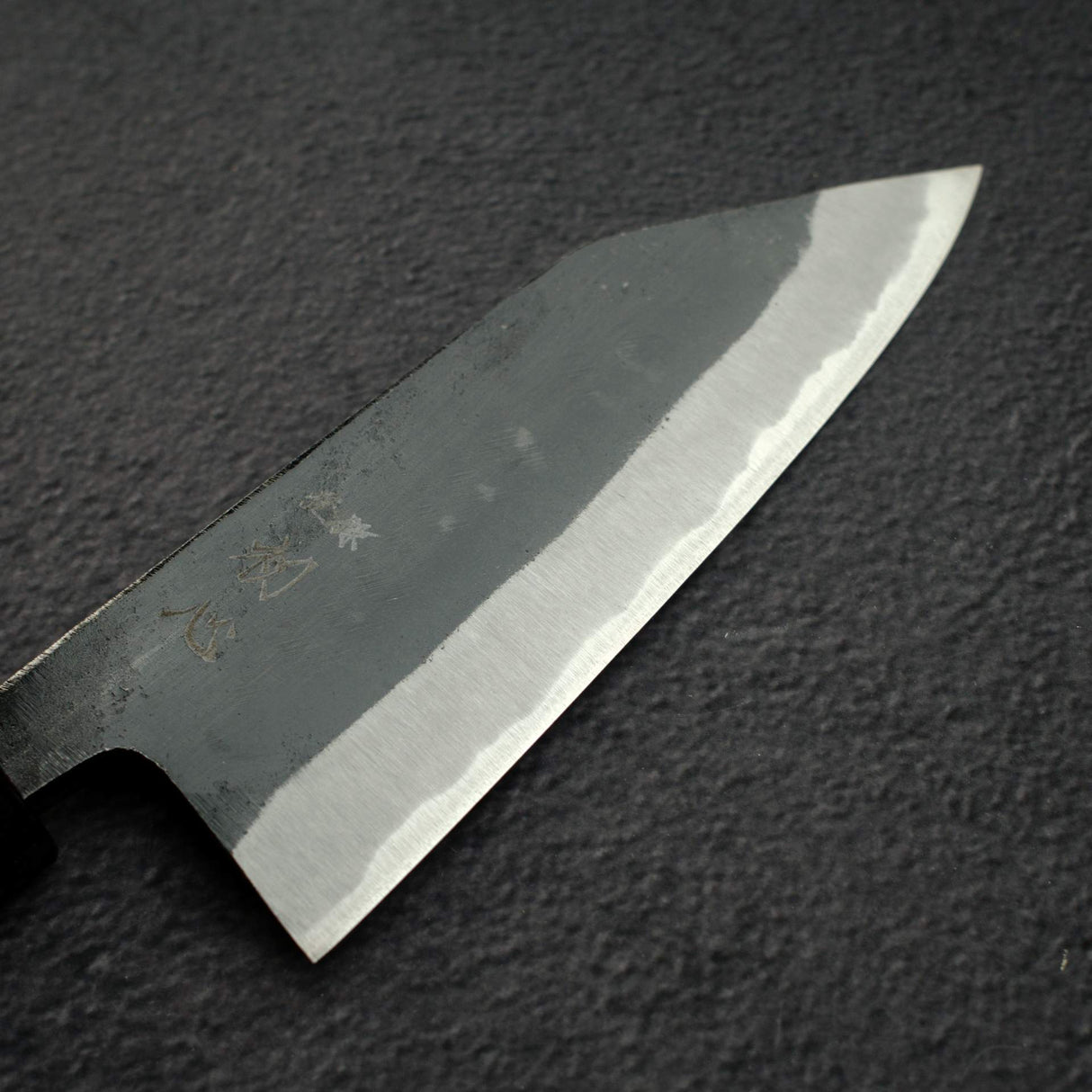 初心 黑風 青鋼二號 黑打 切付 出刃 150mm 雙面刃