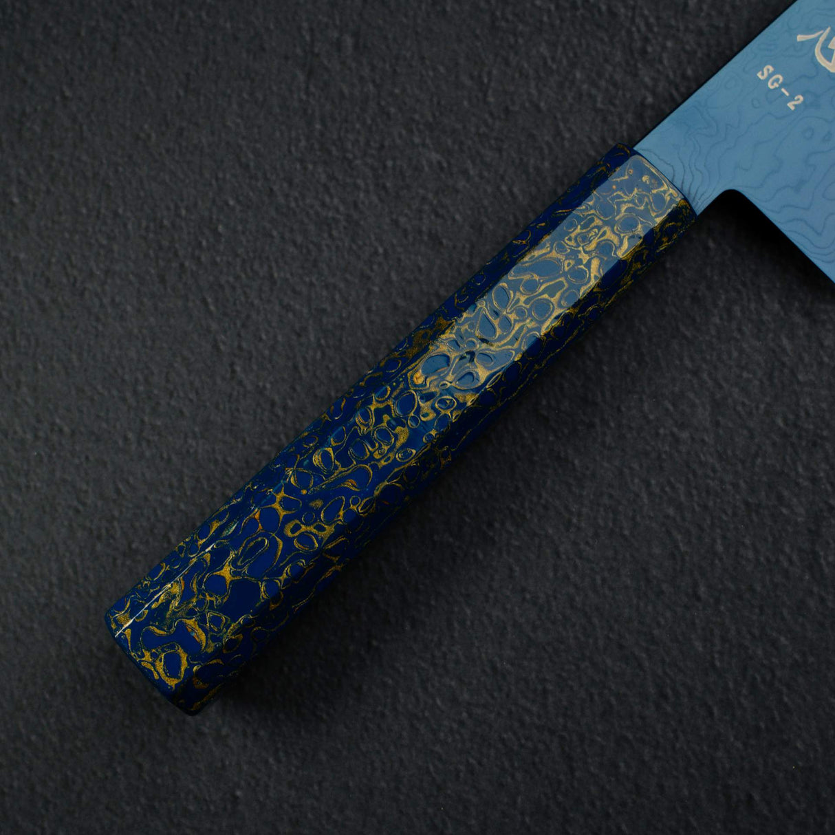Hatsukokoro Ryuhyo SG2 Damascus Blue Gyuto 210mm Urushi handle with Urushi handle