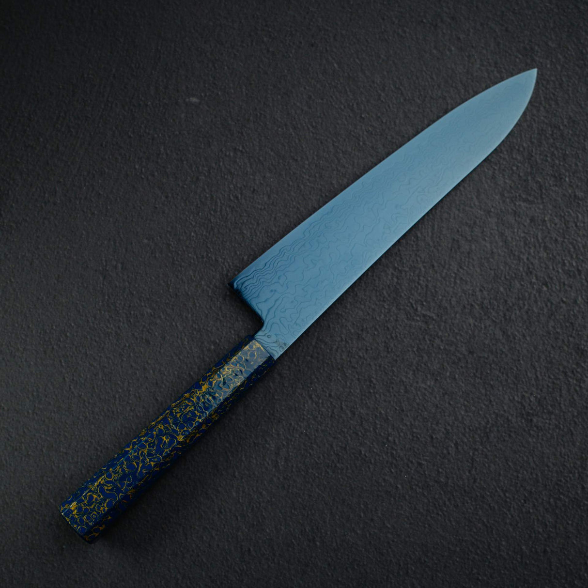 Hatsukokoro Ryuhyo SG2 Damascus Blue Gyuto 210mm Urushi handle with Urushi handle