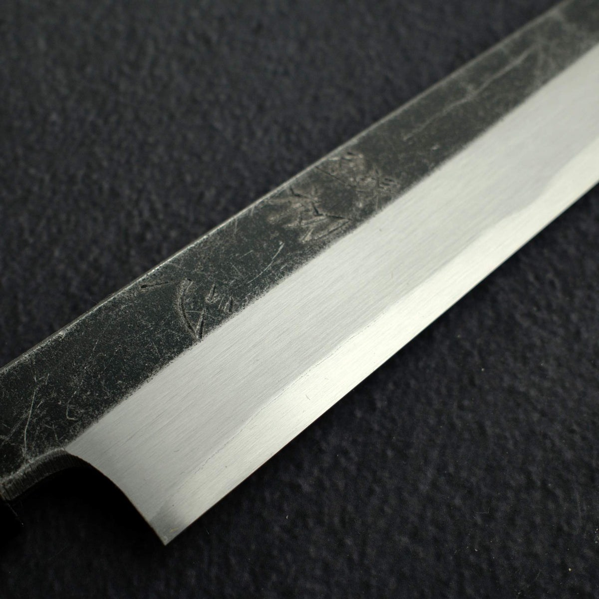 初心 x 明神 白鷺 青鋼二號 黑打 切付 柳刃 270mm