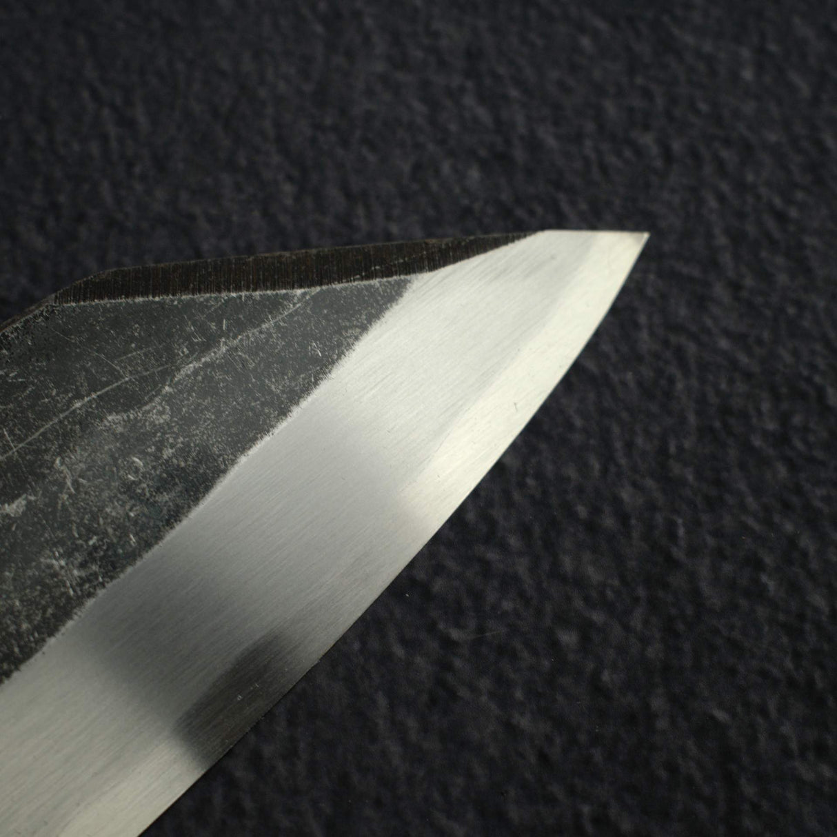 明神利器 x 初心 白鷺 青鋼二號 黑打 切付 出刃 180mm