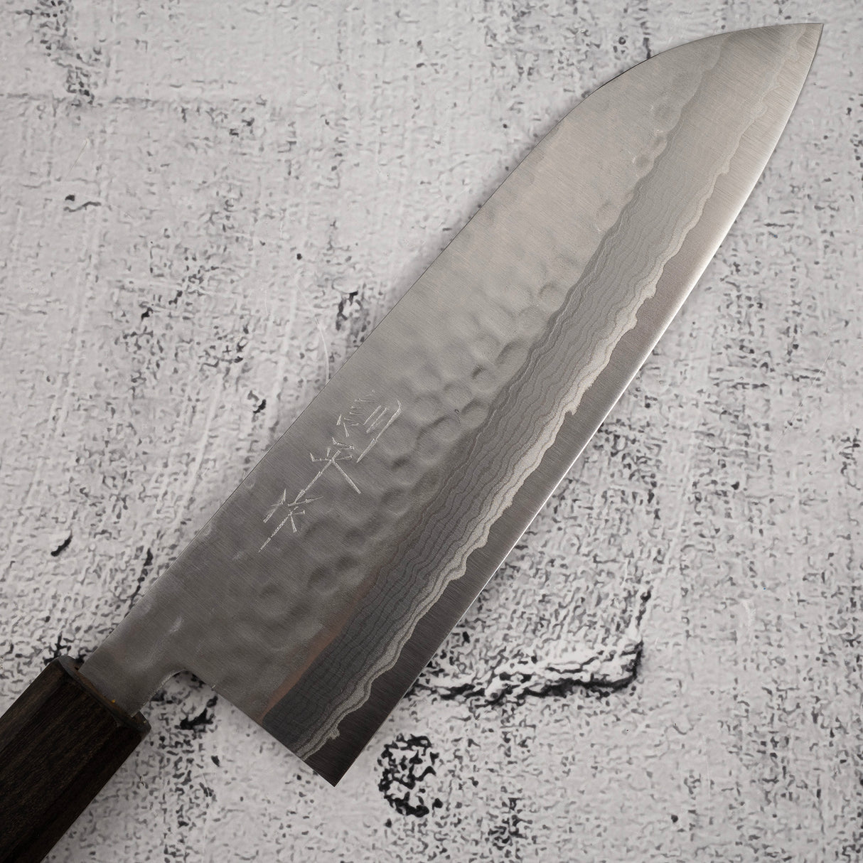 Masutani Kokuryu VG10 Damascus Tsuchime Santoku 170mm WA Handle