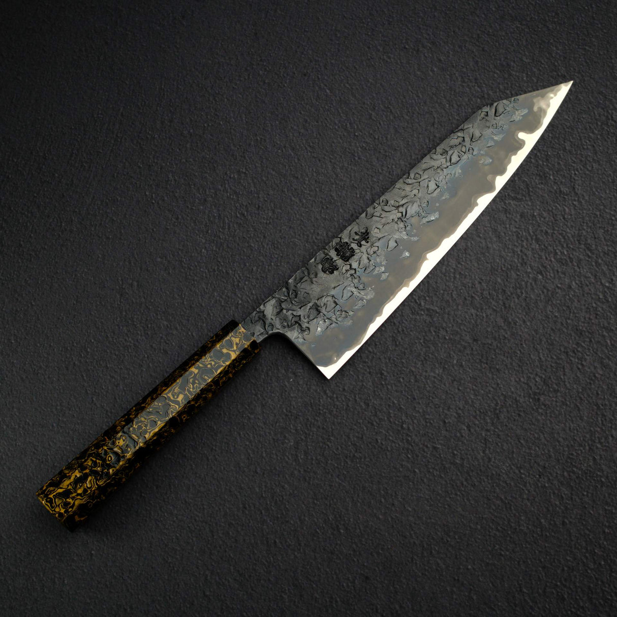 Kisuke x Xinguo Blue 1 Tsuchime K-tip Gyuto 240mm w/ Magnetic Guard & Urushi Handle