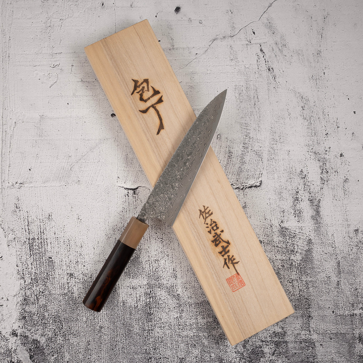 佐治武士 SG2 黑大馬士革主廚刀 180mm 愛心形鐵木柄