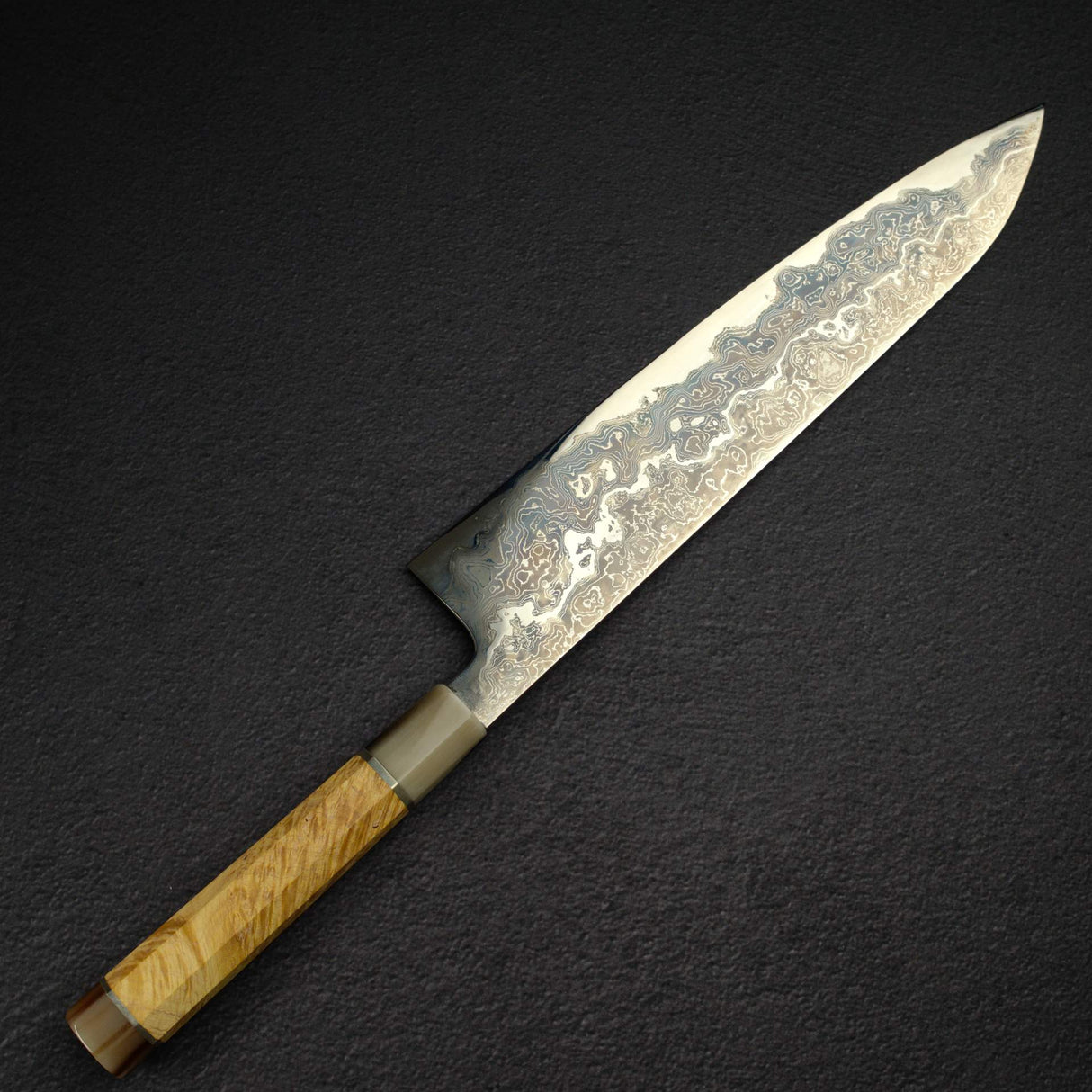 Kisuke x XinguoBlue 1 Byakku Enn Damascus Gyuto 300mm