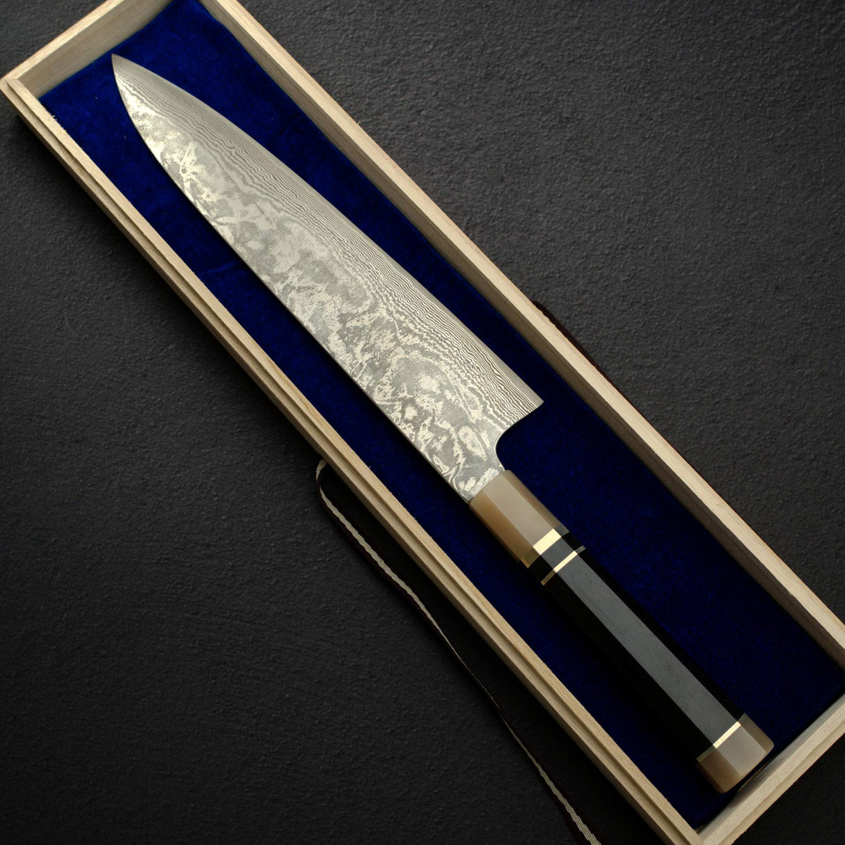 Shiro Kamo SG2/R2 Black Damascus Gyuto 270mm w/ Saya