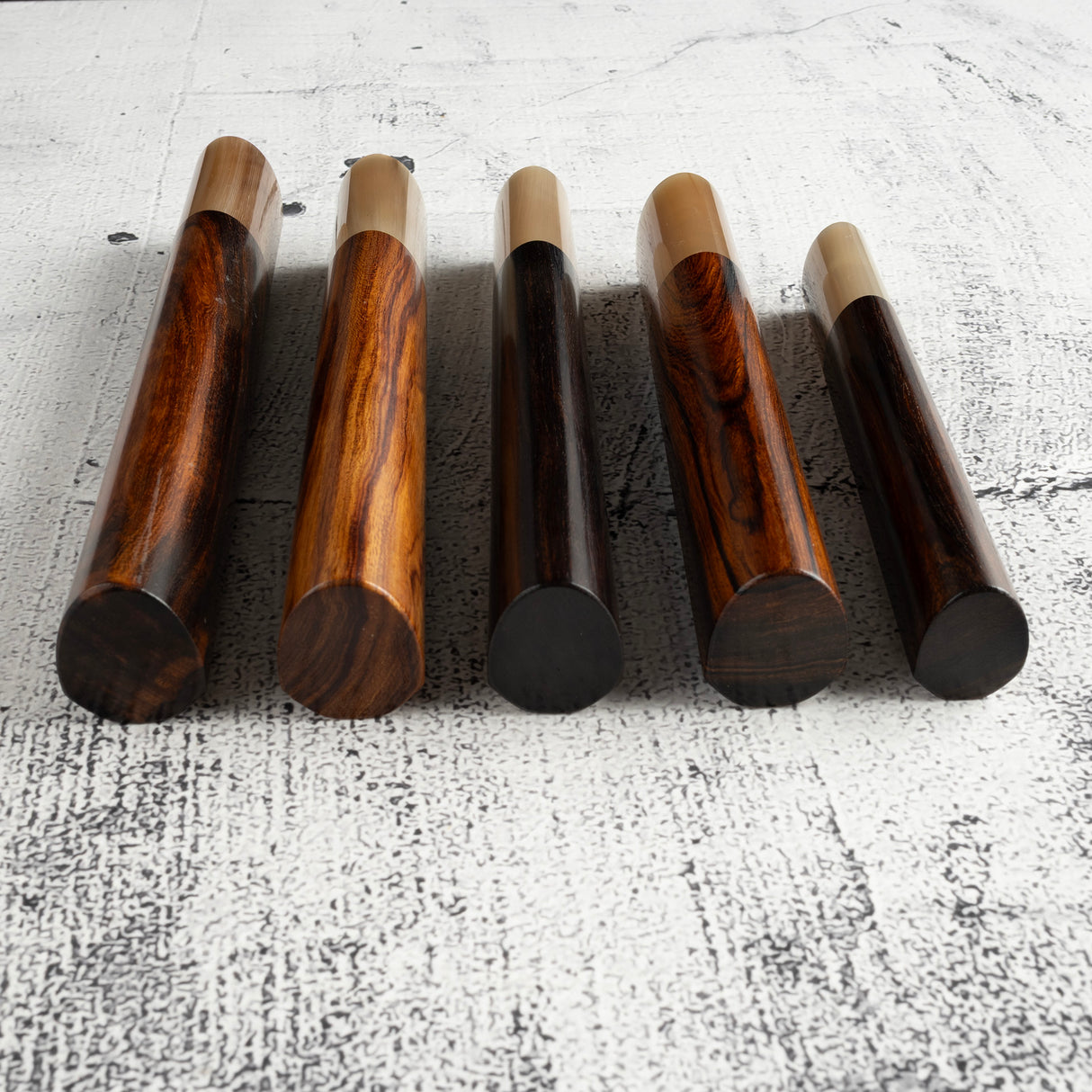 K&S 心形鐵木手柄,搭配金色/大理石套圈