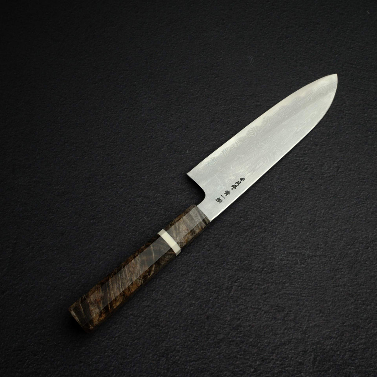 初心 x 中川聰 青鋼一號大馬士革三德刀 170mm