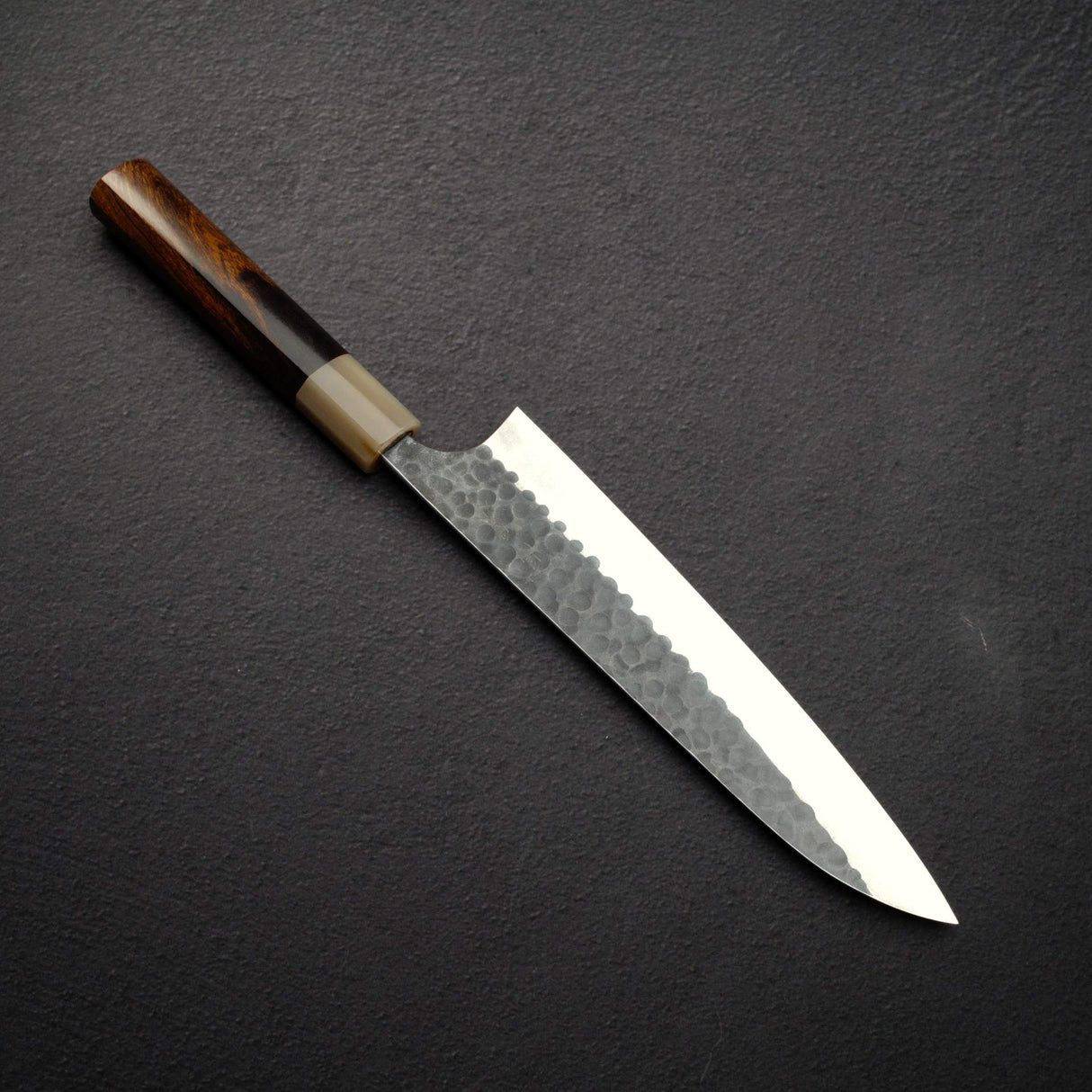 昌景 Koishi AS 牛刀 210mm 超級青鋼 黑打 鎚目 Knives and Stones 岩刃社 Hearted-shaped 鐵木 Handle