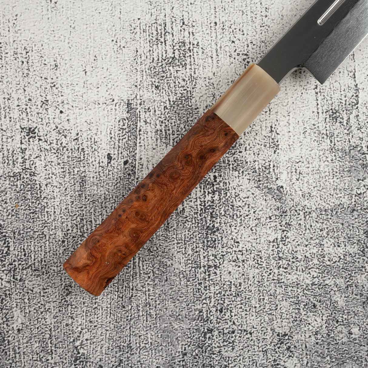 Exotic: Yoshikazu Ikeda Blue #1 Mizu-Honyaki K-tip Yanagiba 300mm with Blood Groove