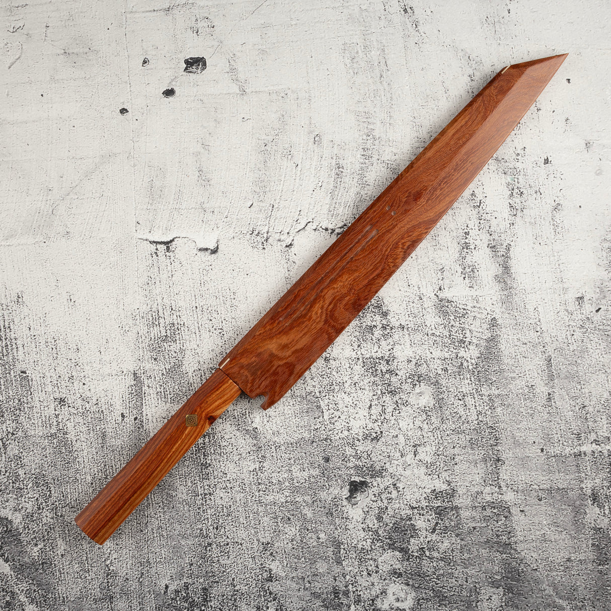 珍稀:池田義一 Blue #1 水本燒K型柳刃300mm 血槽 Pau Rosa套裝